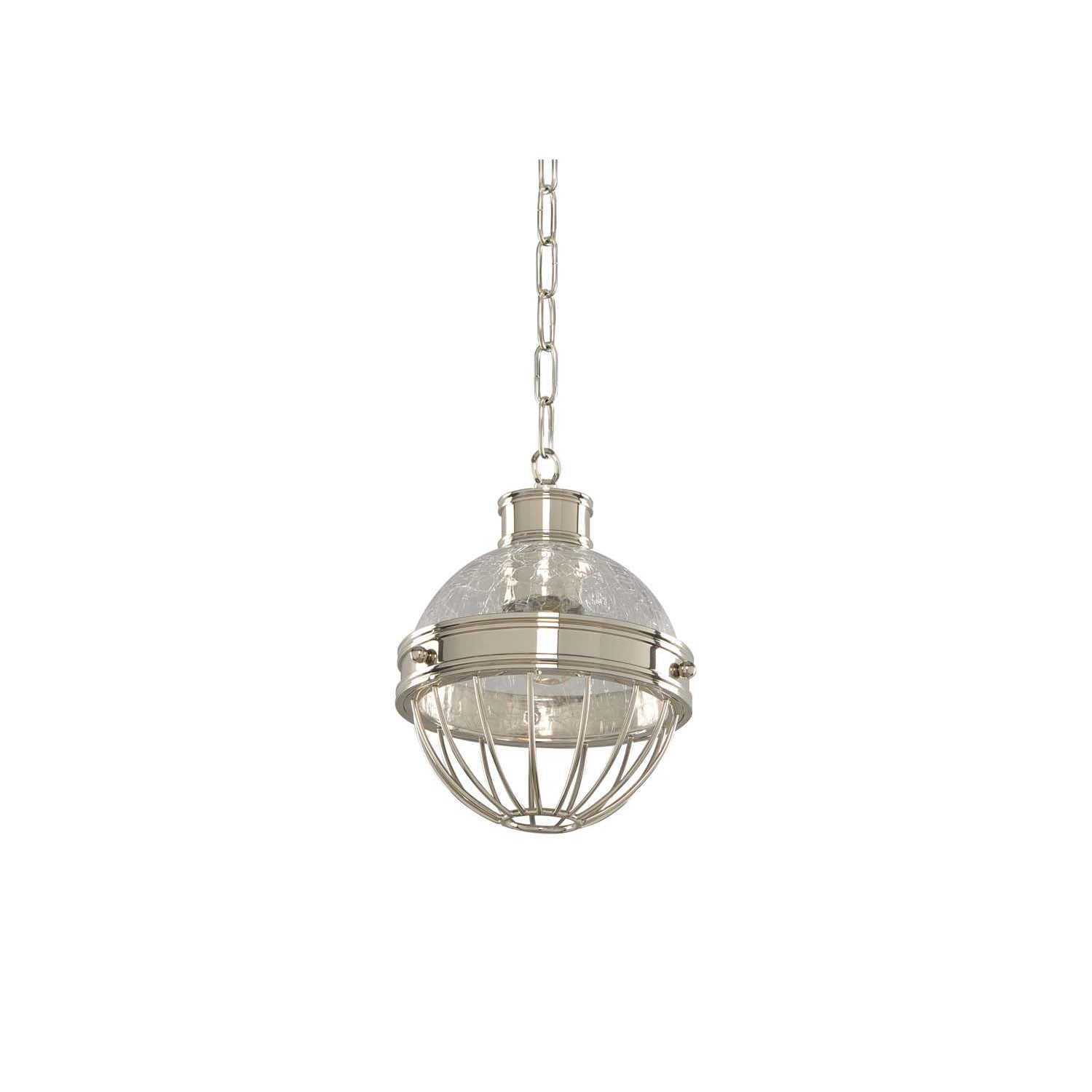 8'' Montauk 1 Light Polished Nickel Pendant