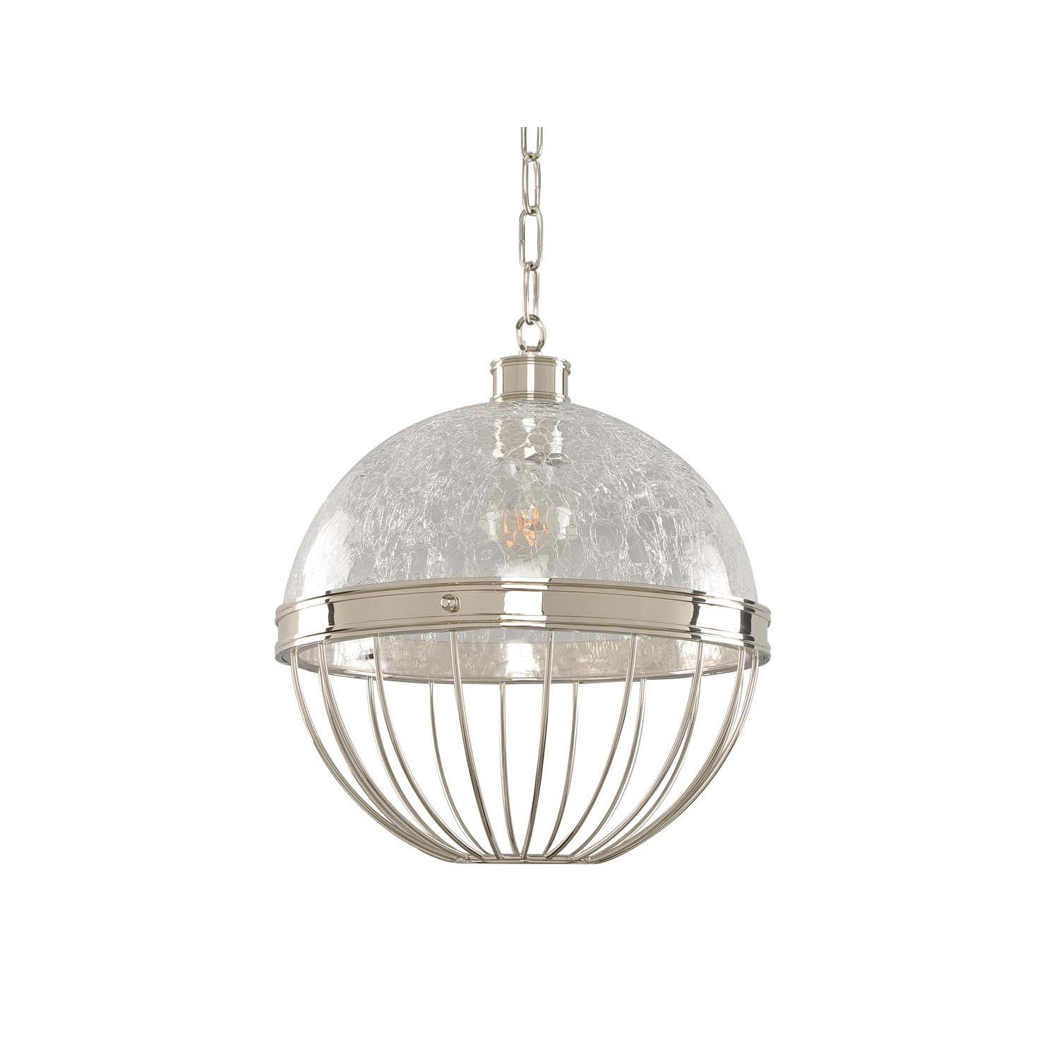 14'' Montauk 1 Light Polished Nickel Pendant