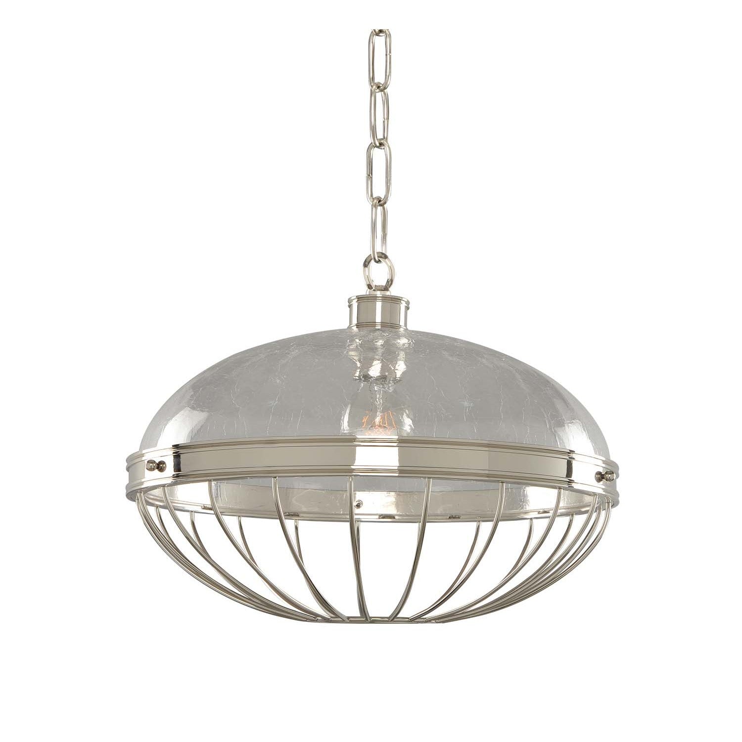 12'' Montauk 1 Light Polished Nickel Pendant