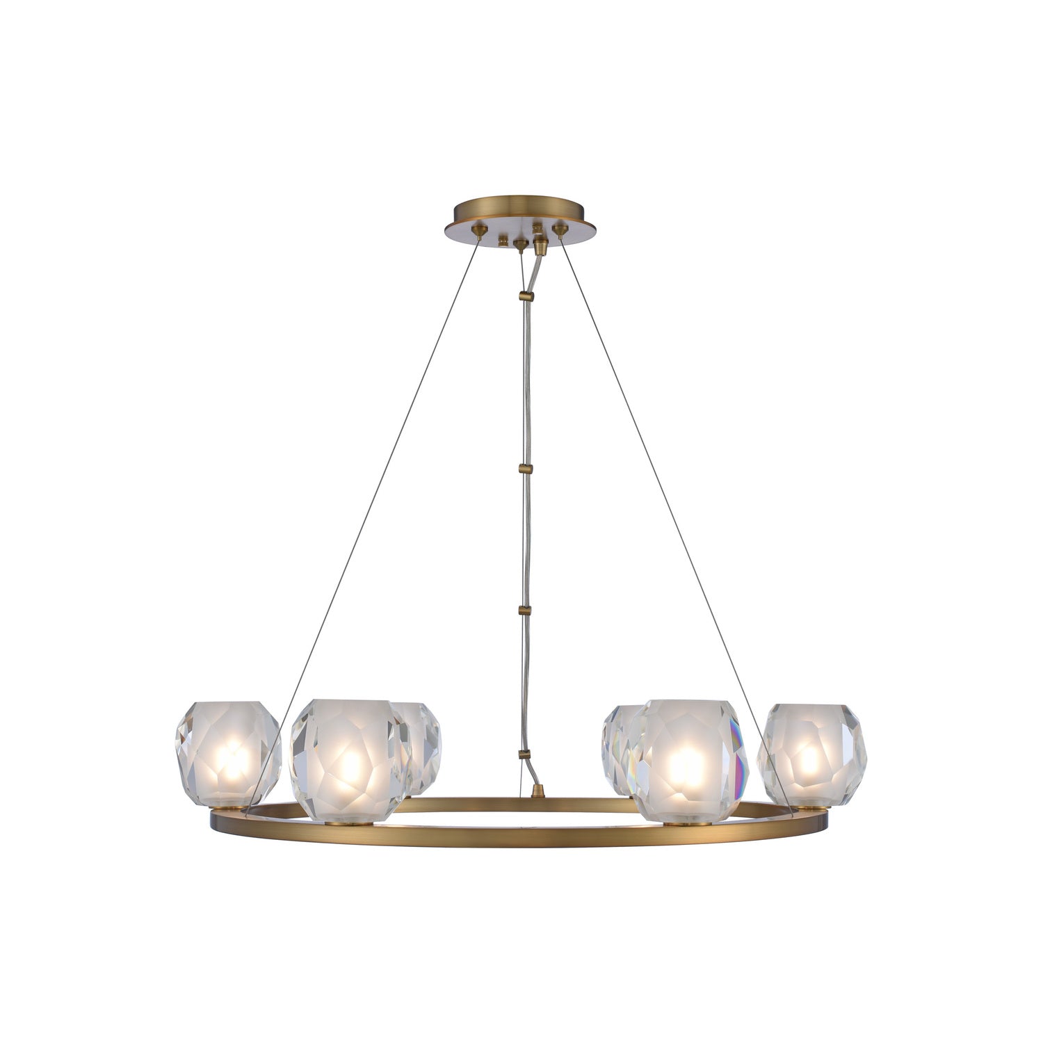 20'' Stella 6 Light Winter Brass Multi-Pendant
