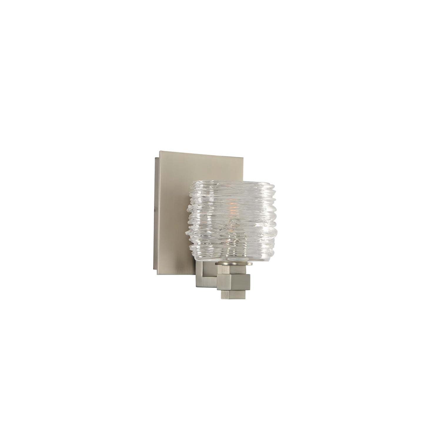 5'' Clearwater 1 Light Satin Nickel Vanity Light