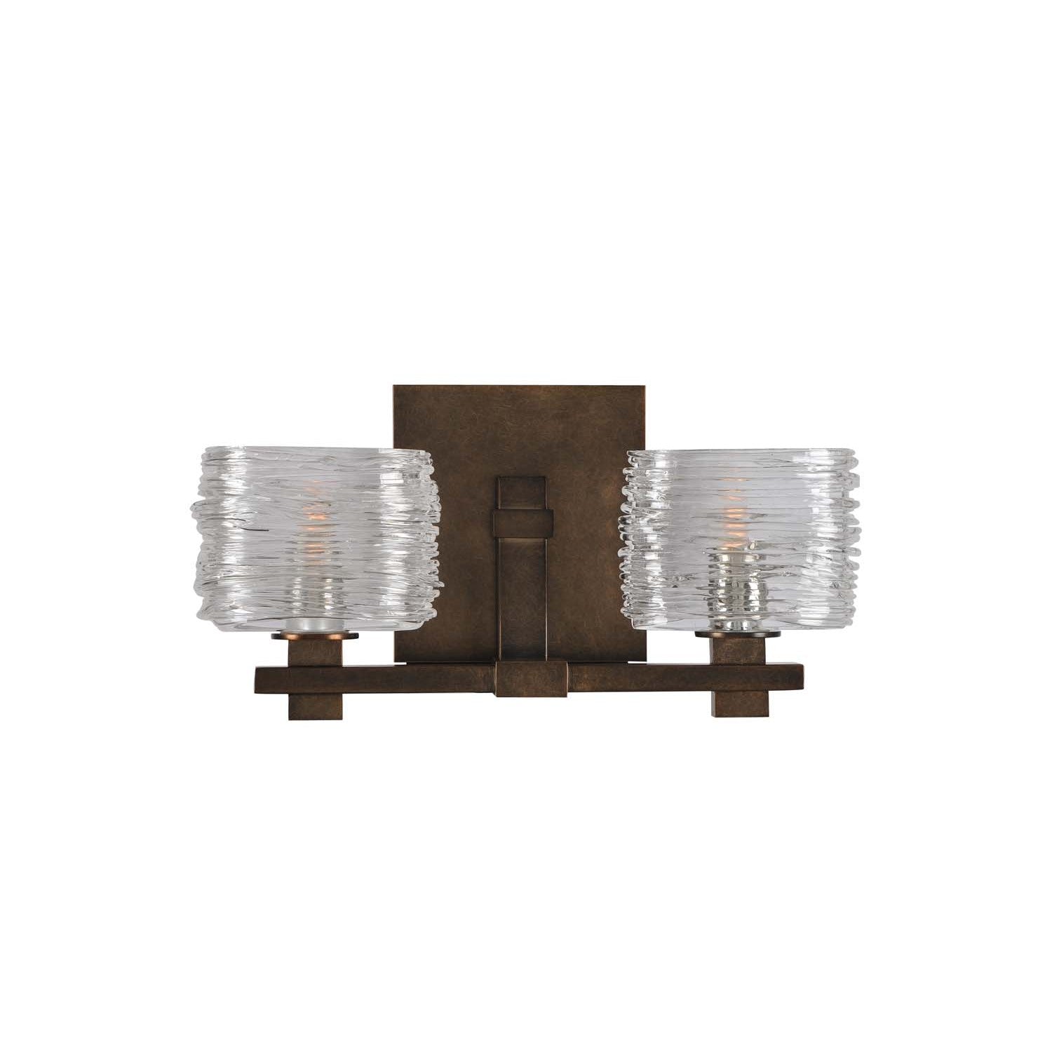 13.5'' Clearwater 2 Light Vintage Bronze Vanity Light