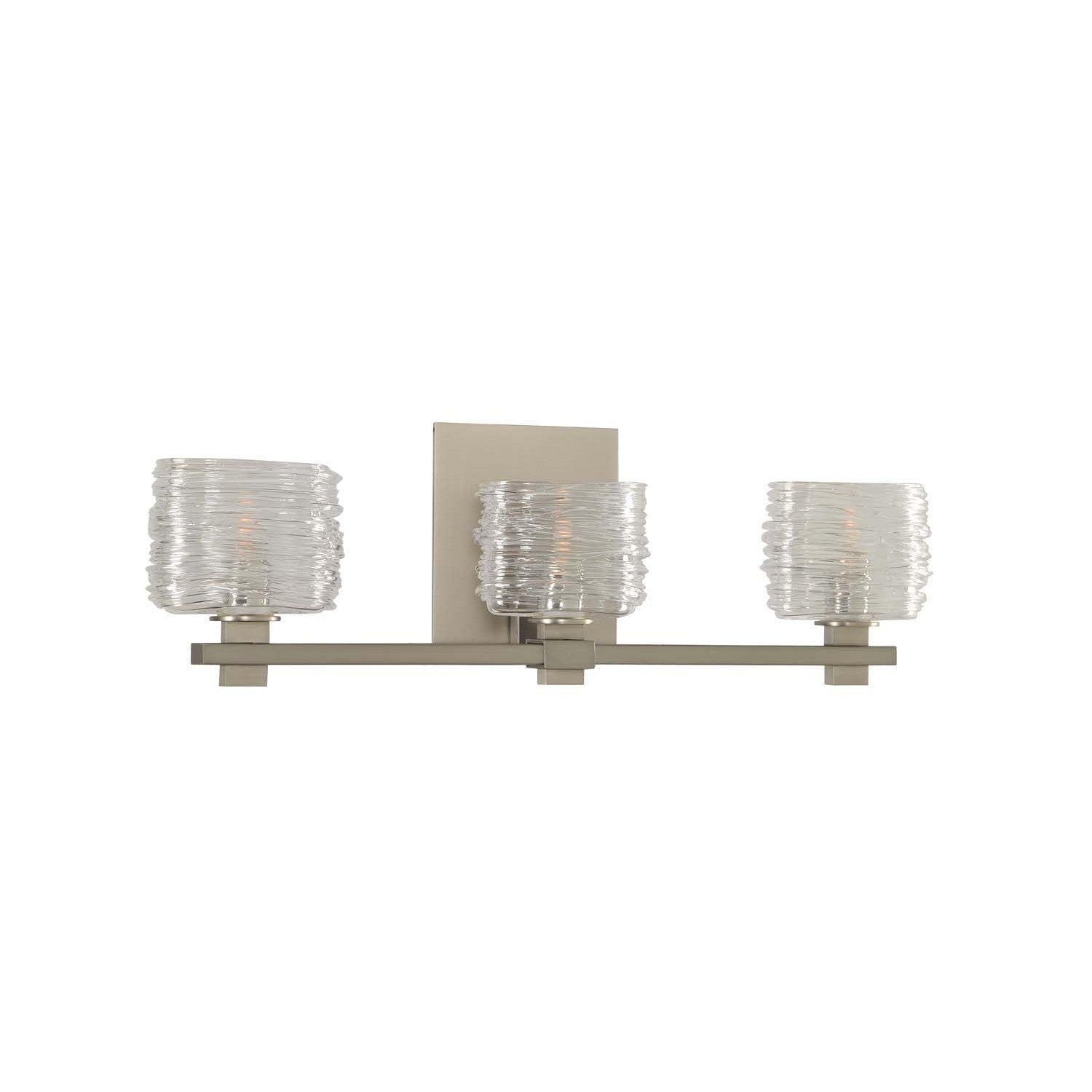 21'' Clearwater 3 Light Satin Nickel Vanity Light