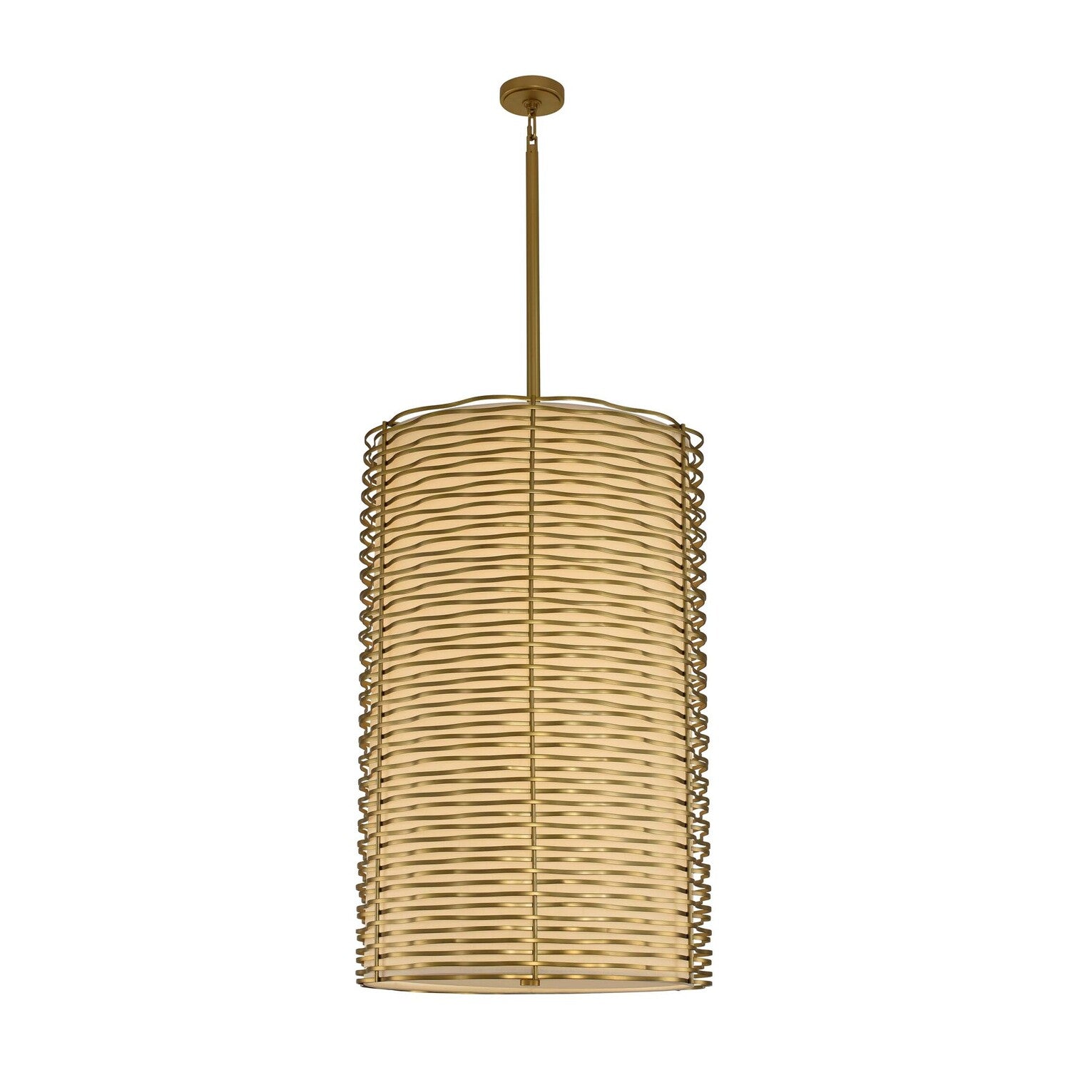 45'' Paloma 1 Light Vintage Pearlized Brass Chandelier