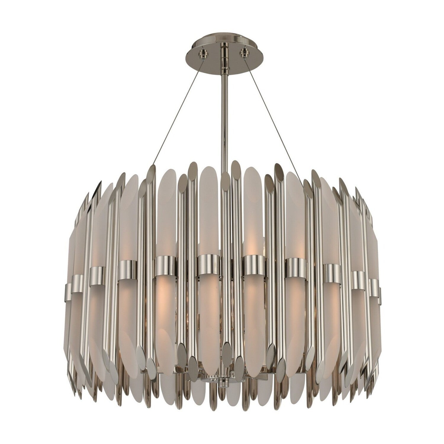 28'' Massina 6 Light Polished Nickel Pendant
