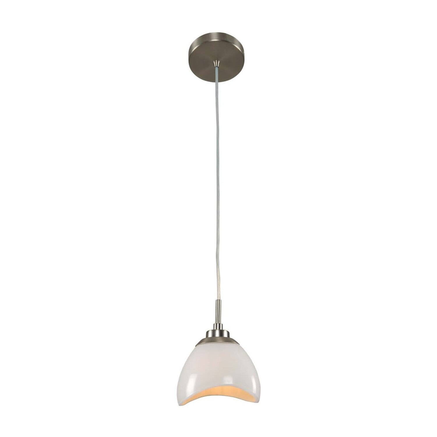 8'' Vero 1 Light Satin Nickel Pendant