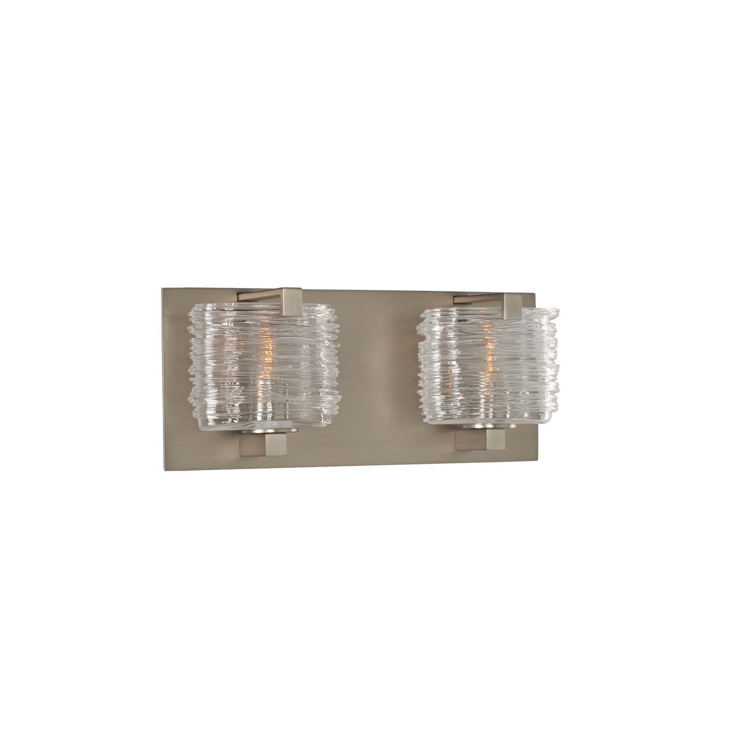 12'' South Bay 2 Light Satin Nickel Vanity Light