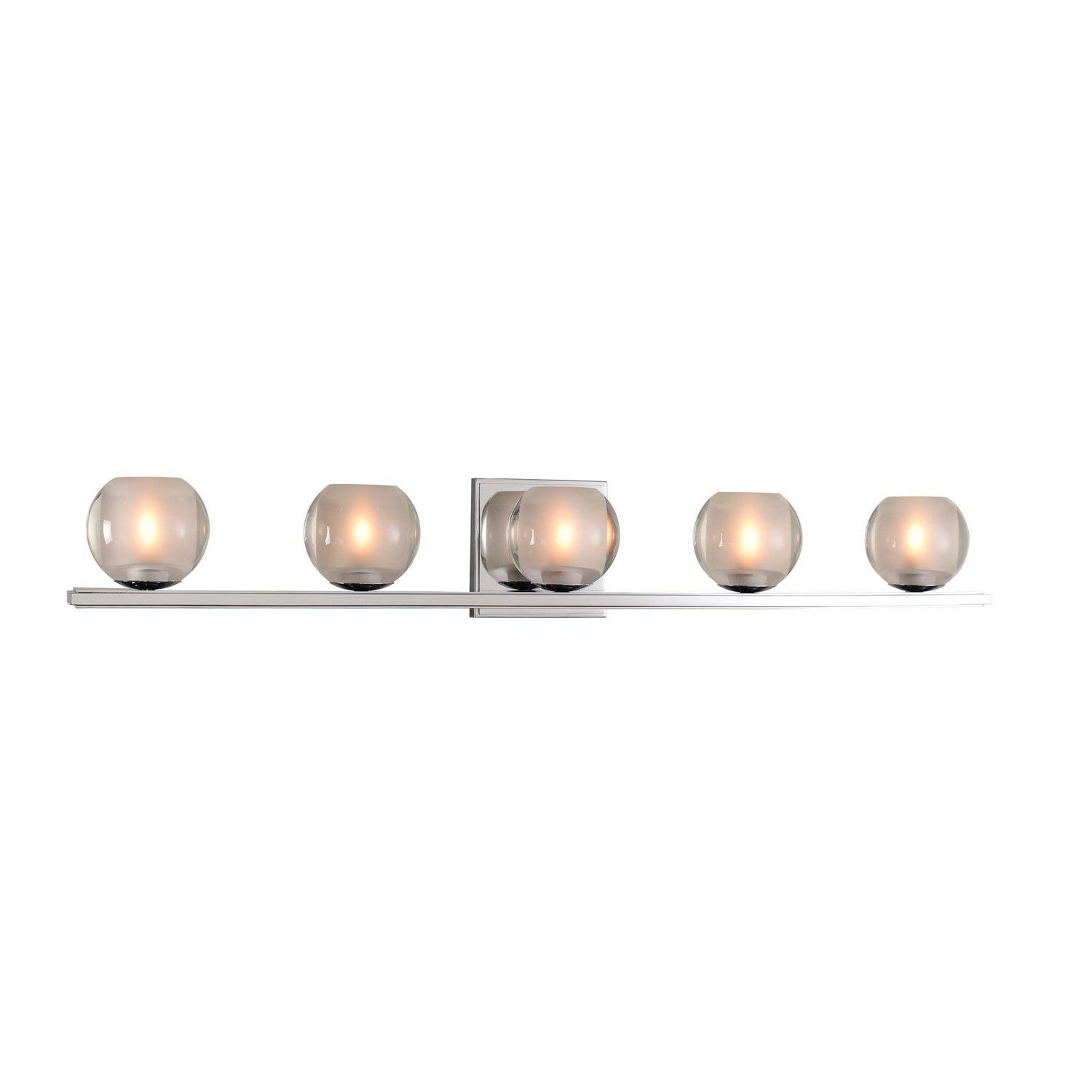 33'' Corona 5 Light Polished Chrome Vanity Light