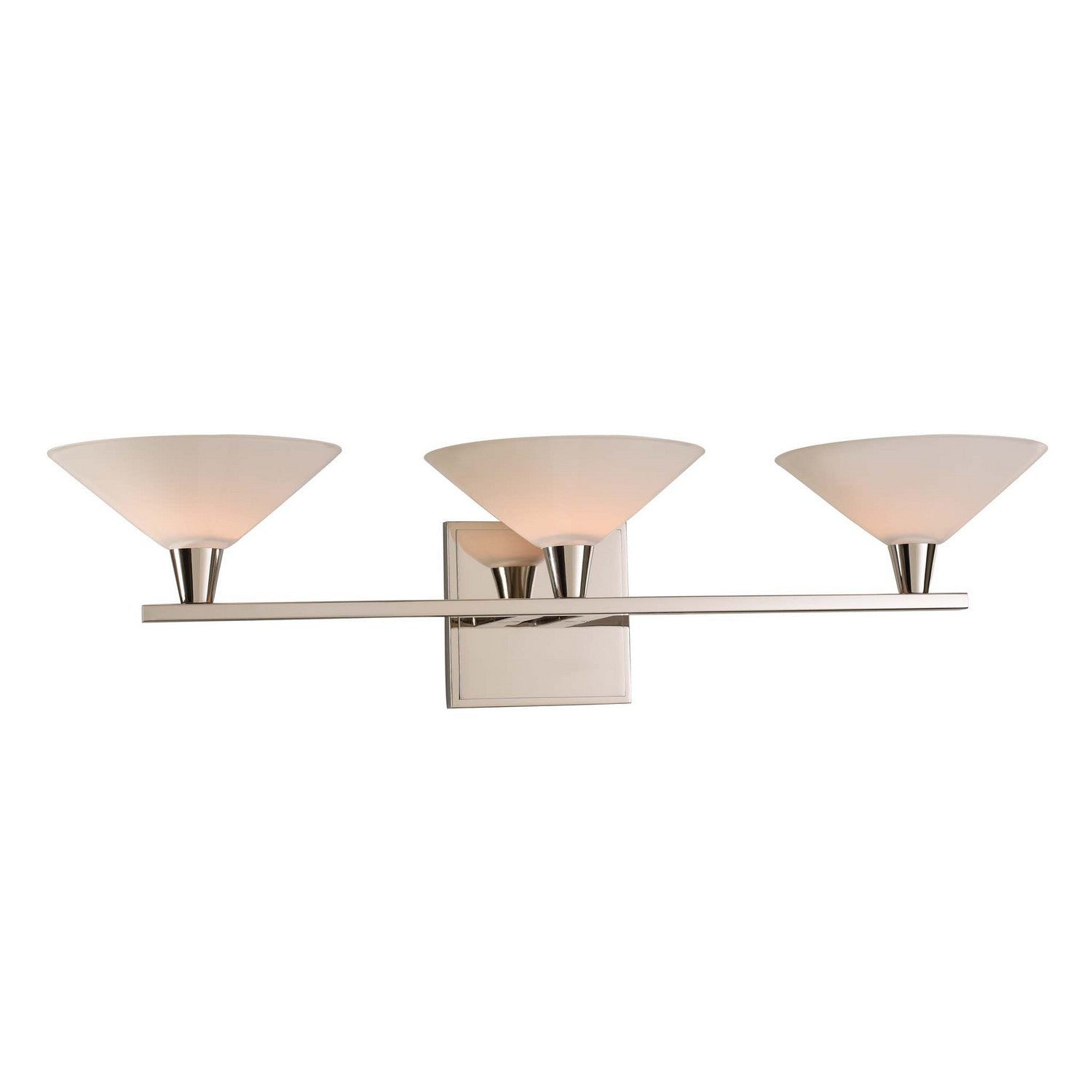 23'' Galvaston 3 Light Polished Nickel Vanity Light