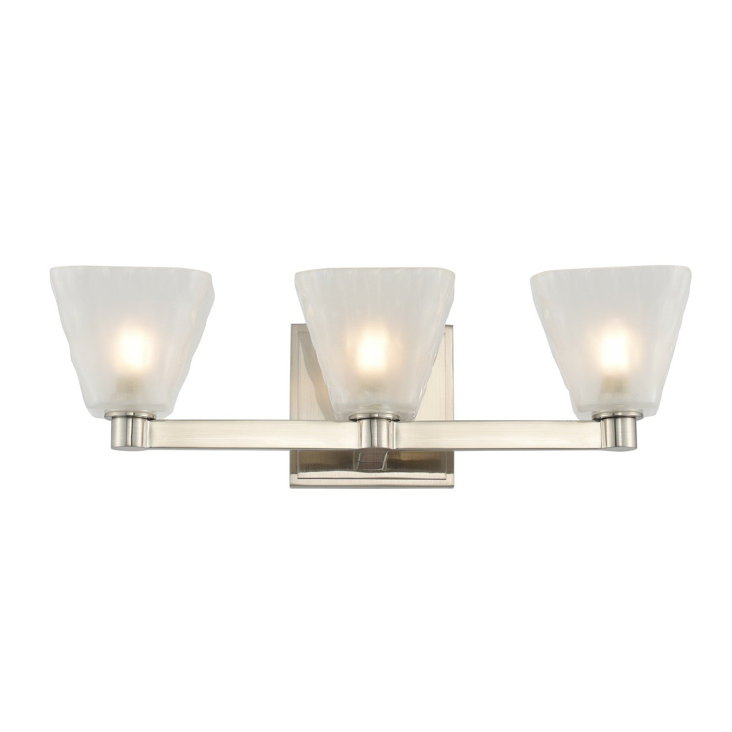 5'' Weston 3 Light Glazed Nickel Vanity Light