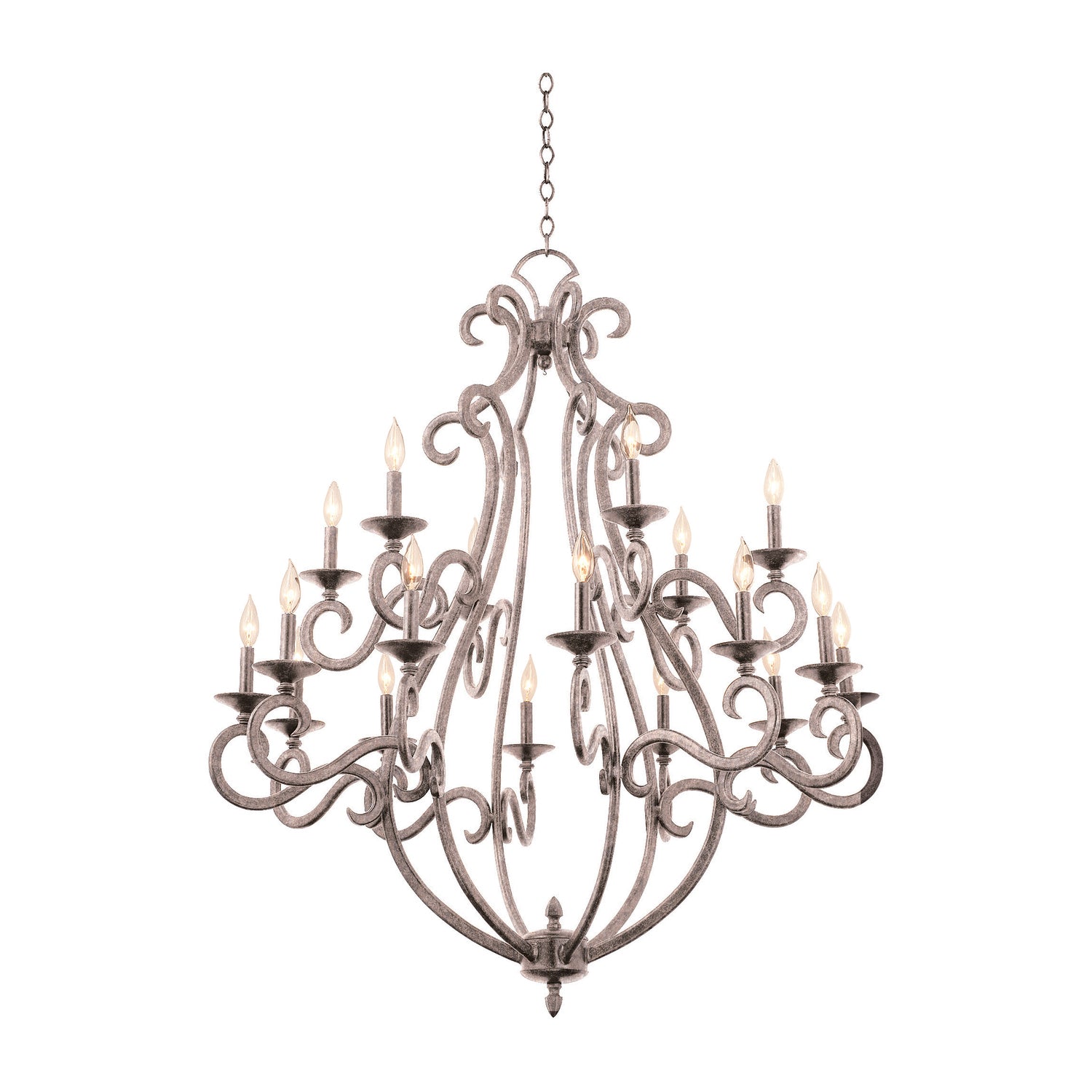 50'' Santa Barbara 18 Light Pearl Silver Chandelier