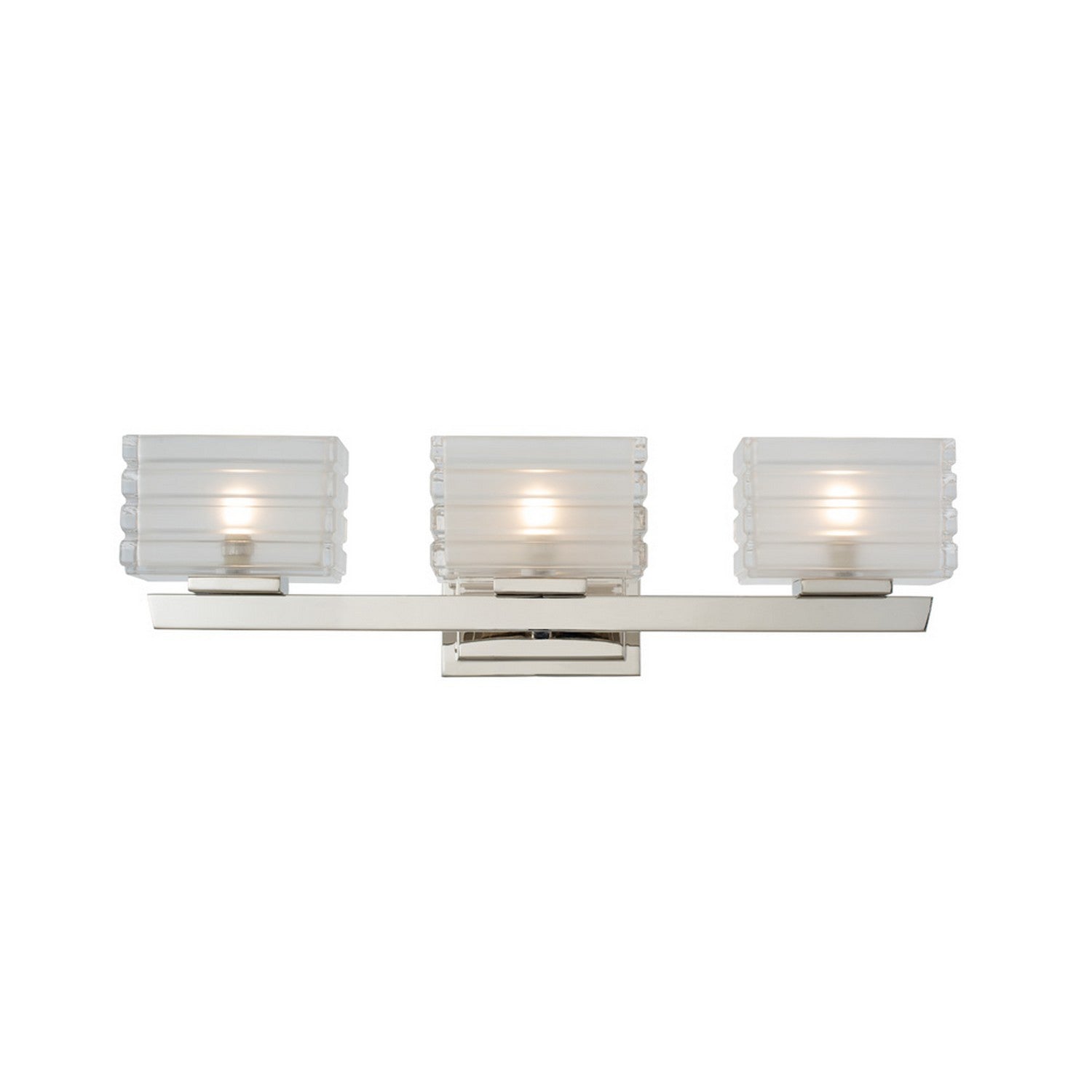 23'' Victoria 3 Light Polished Nickel Vanity Light