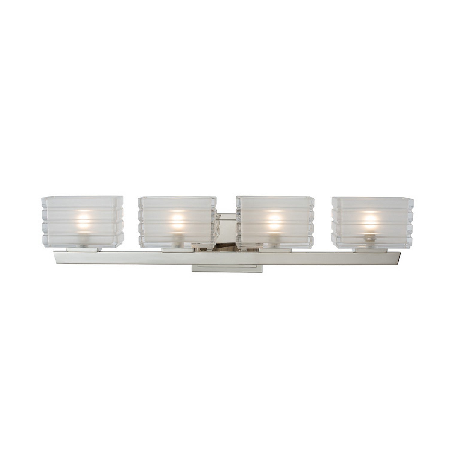 29'' Victoria 4 Light Polished Nickel Vanity Light