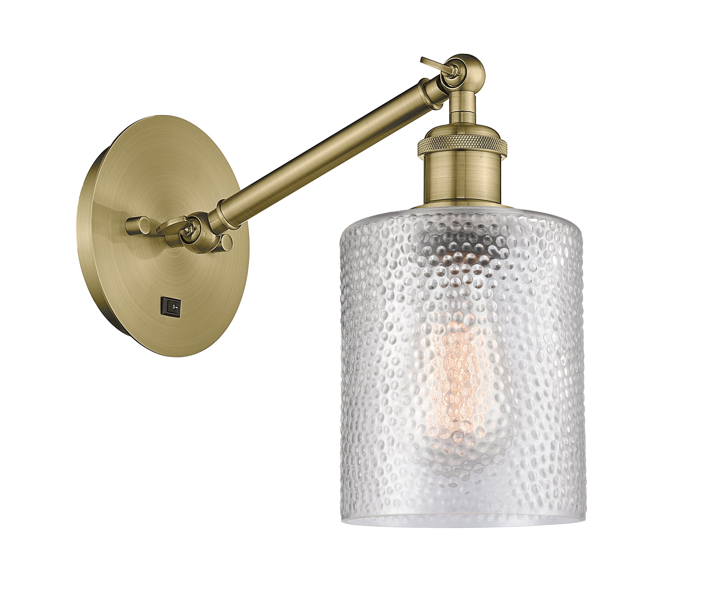 Ballston Sconce Cast Brass Steel Glass