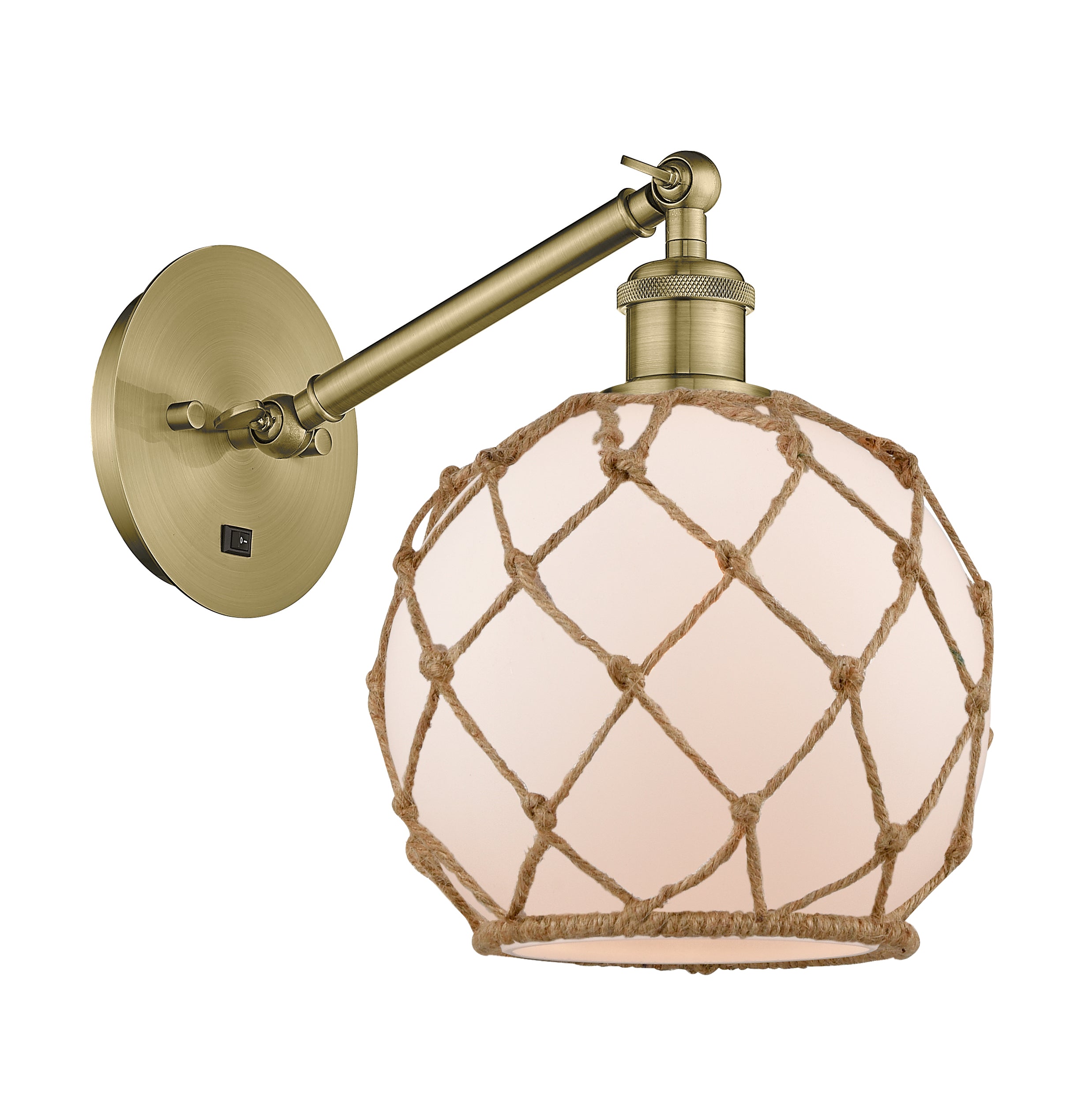 Ballston Sconce Cast Brass Steel Glass