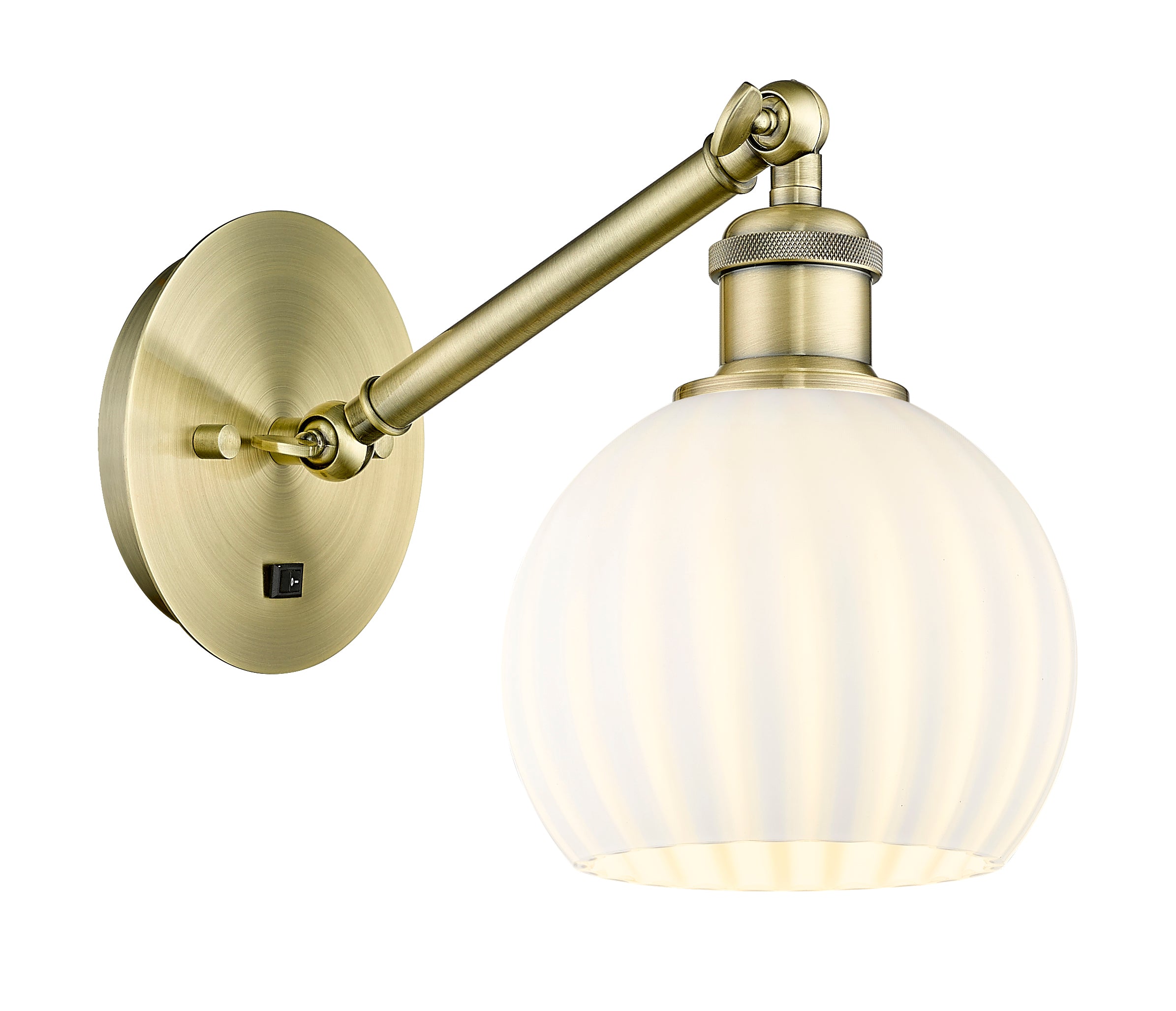 Ballston Sconce Cast Brass Glass Steel