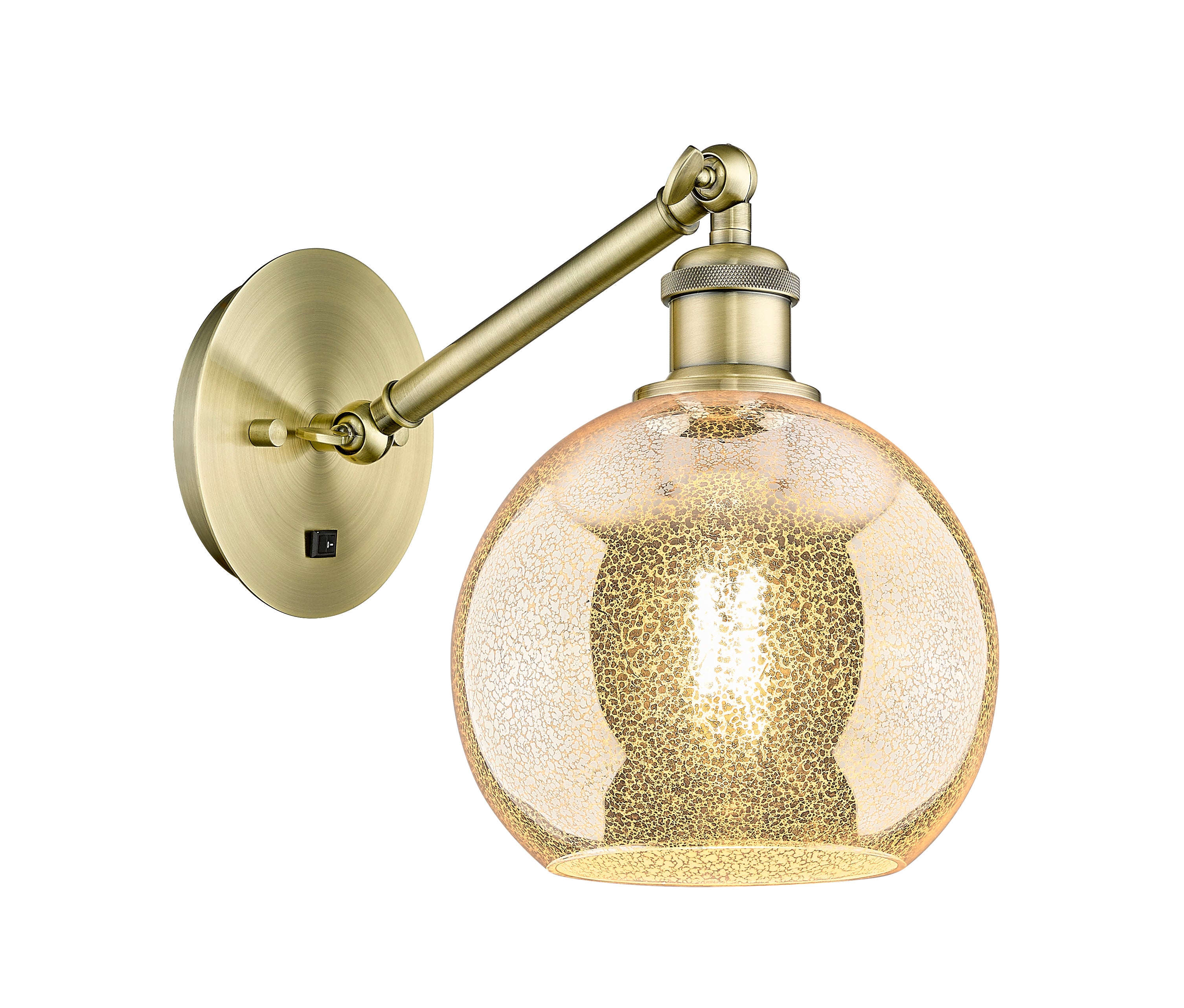 Ballston Sconce Cast Brass Steel Glass
