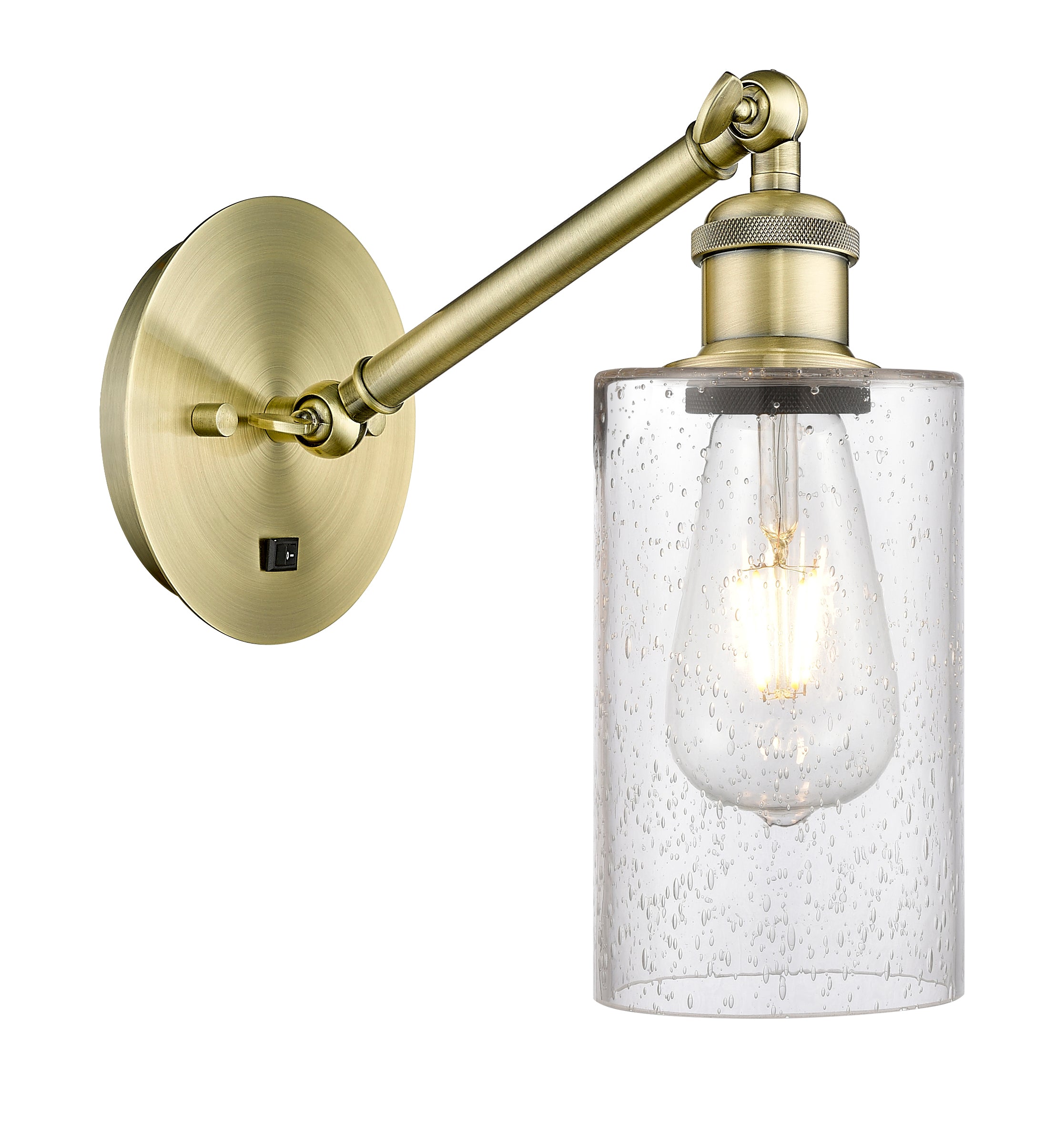 Ballston Sconce Cast Brass Steel Glass