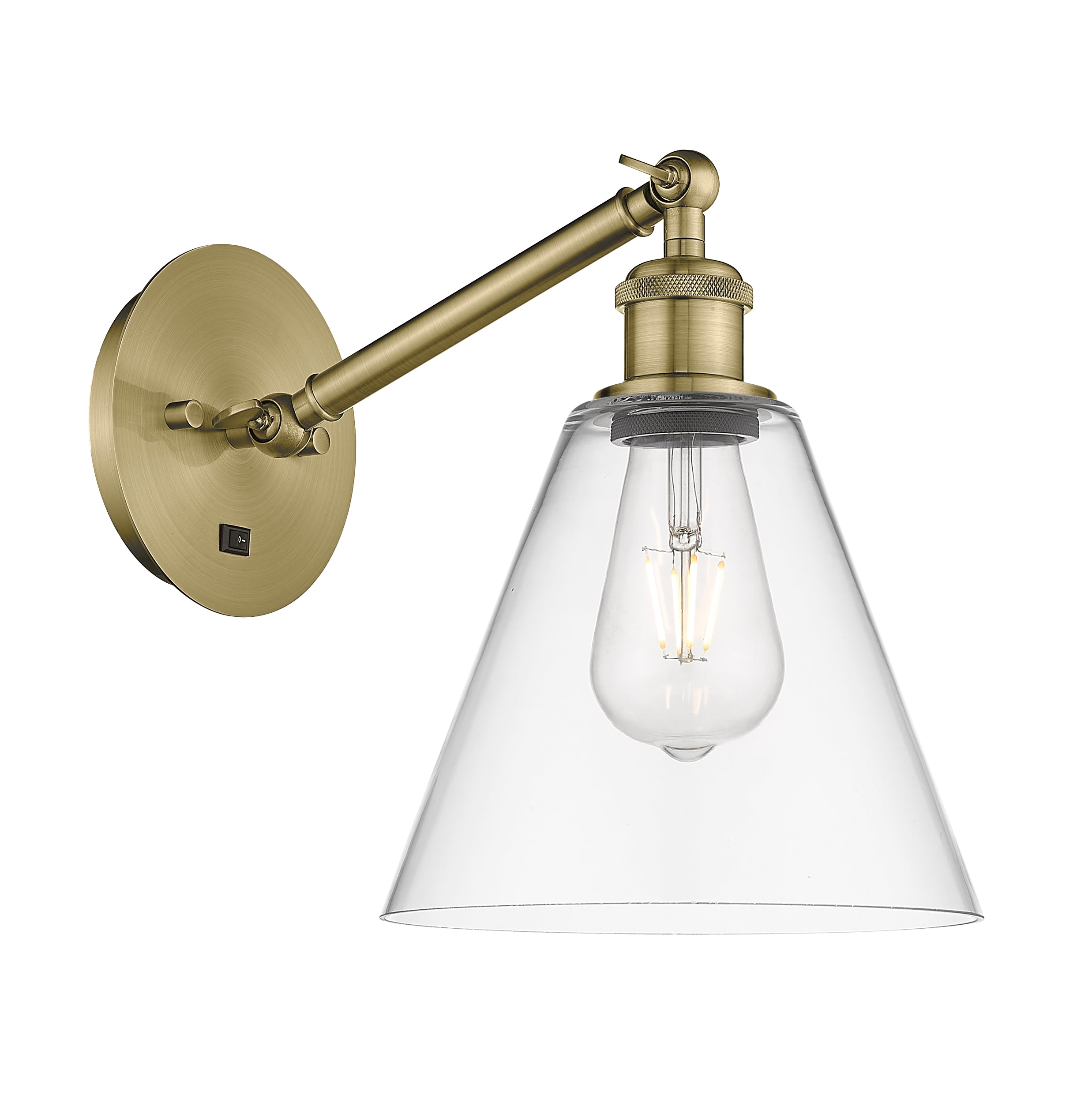 Ballston Sconce Cast Brass 6.5 Inch Width