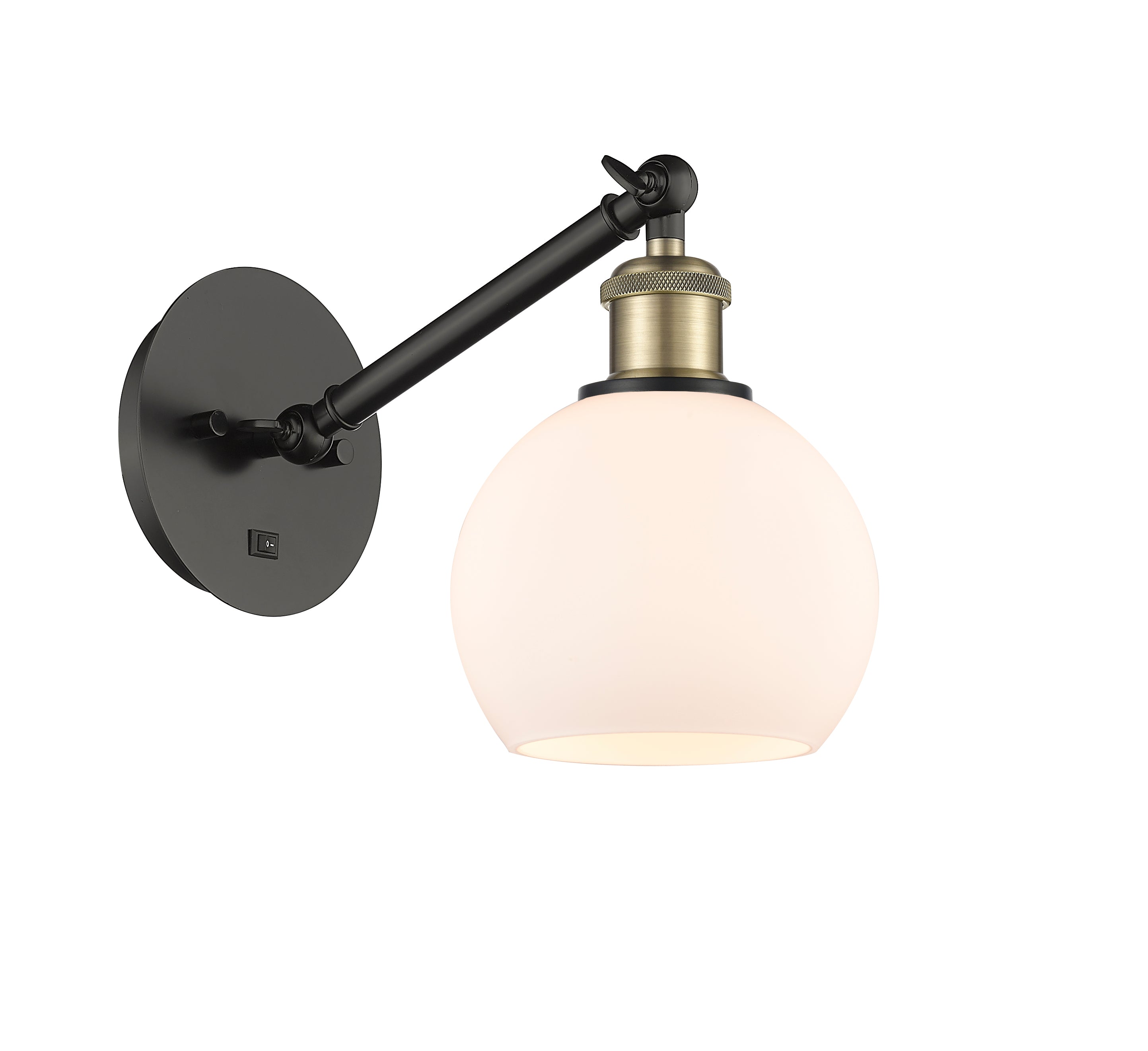 Ballston Sconce Cast Brass Steel Glass