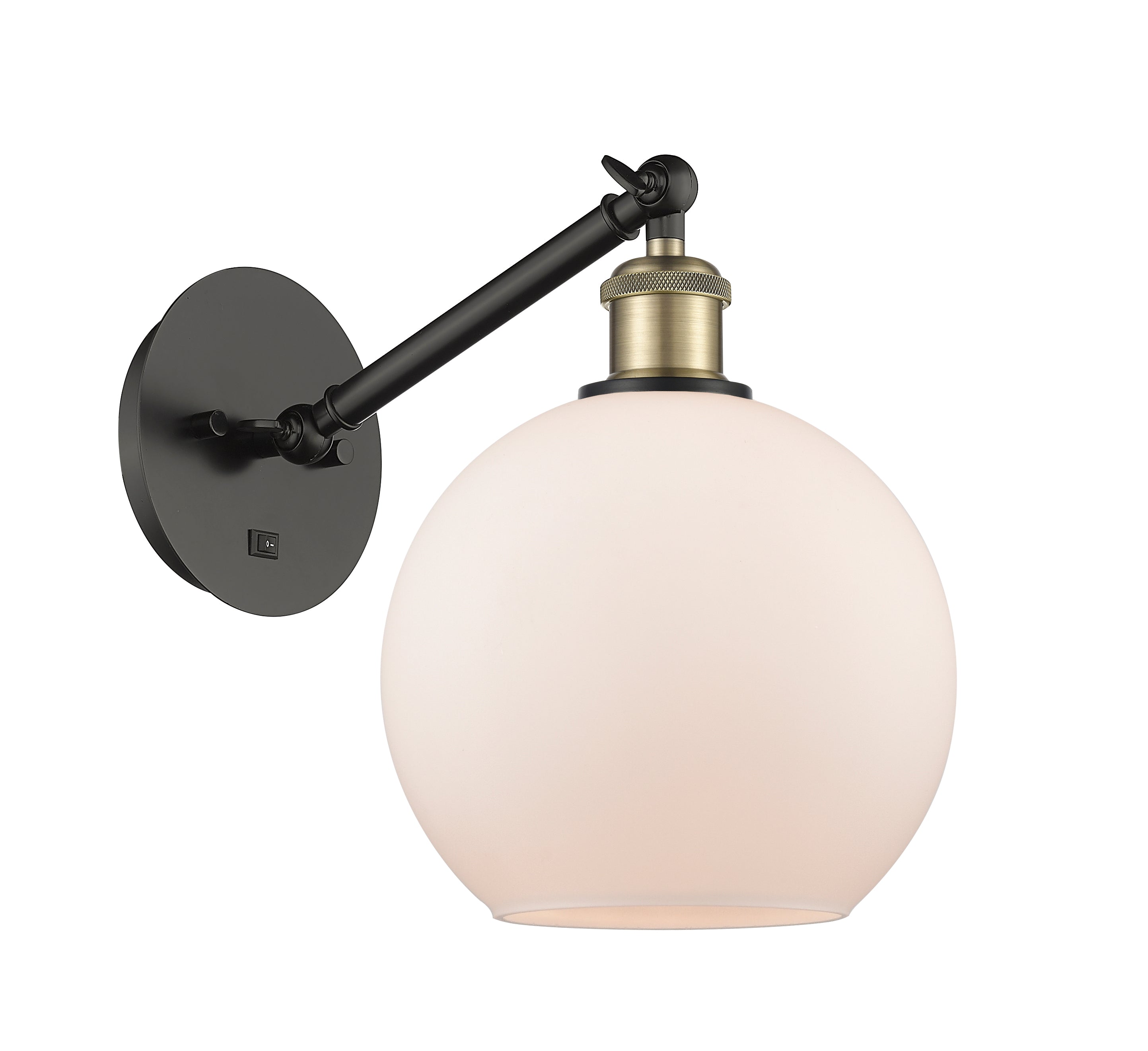Ballston Sconce Cast Brass Steel Glass