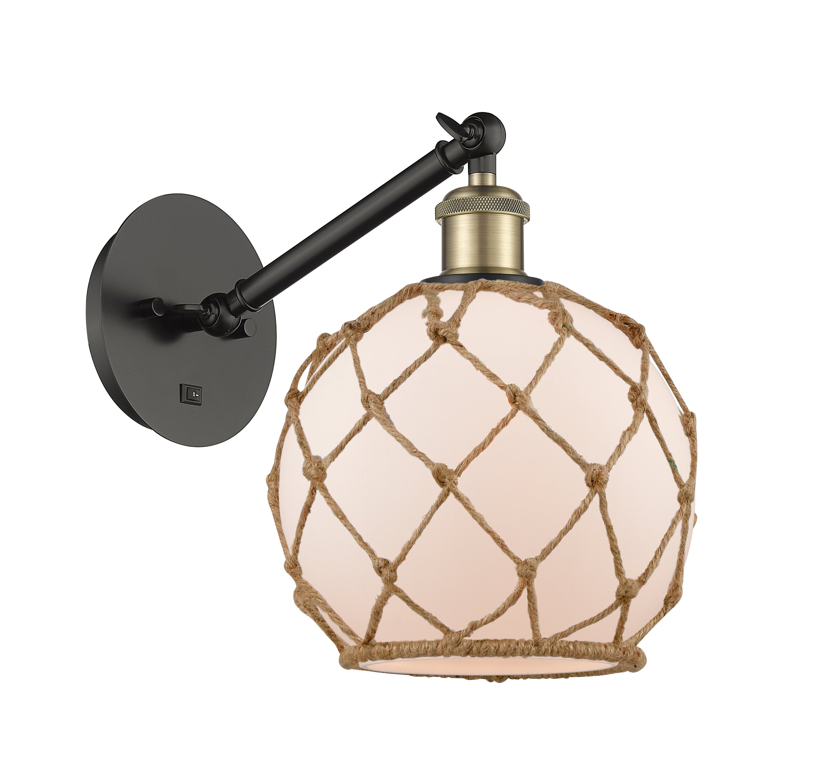 Ballston Sconce Cast Brass Steel Glass