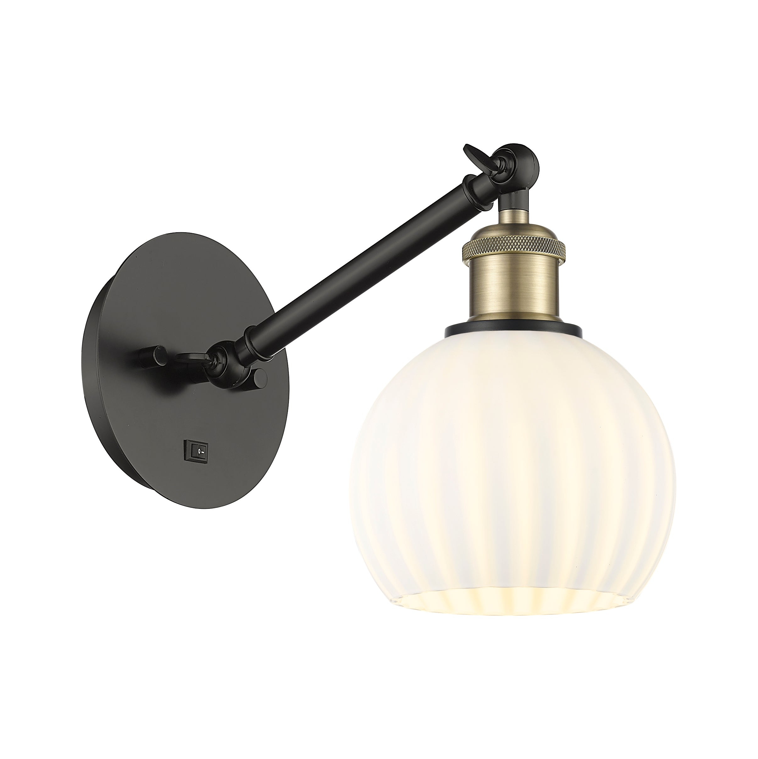 Ballston Sconce Cast Brass Glass Steel