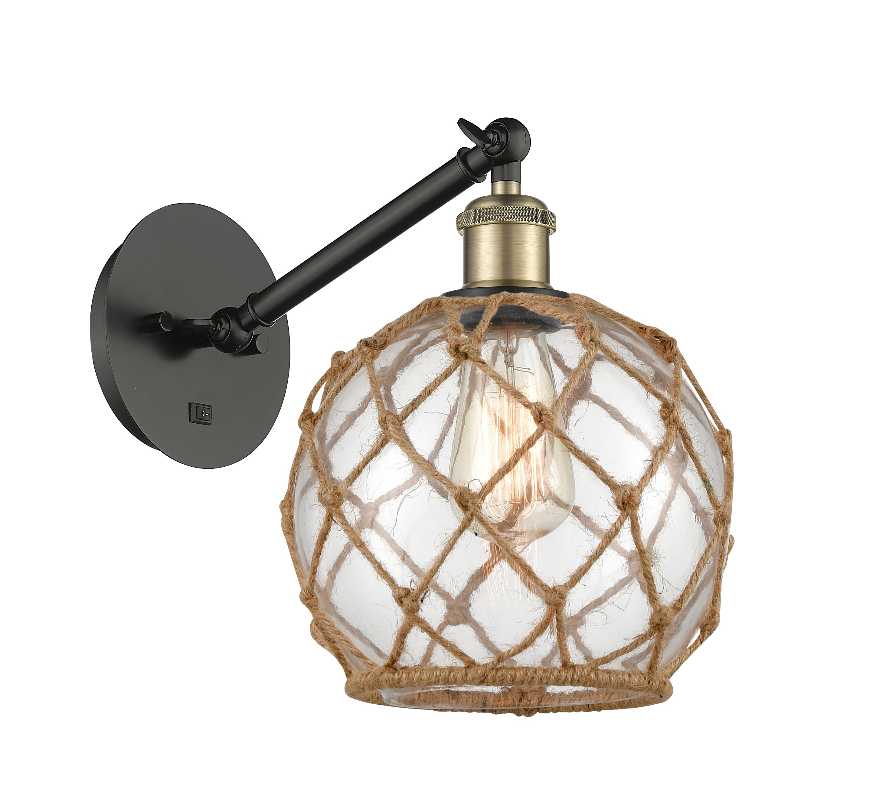 Ballston Sconce Cast Brass Steel Glass