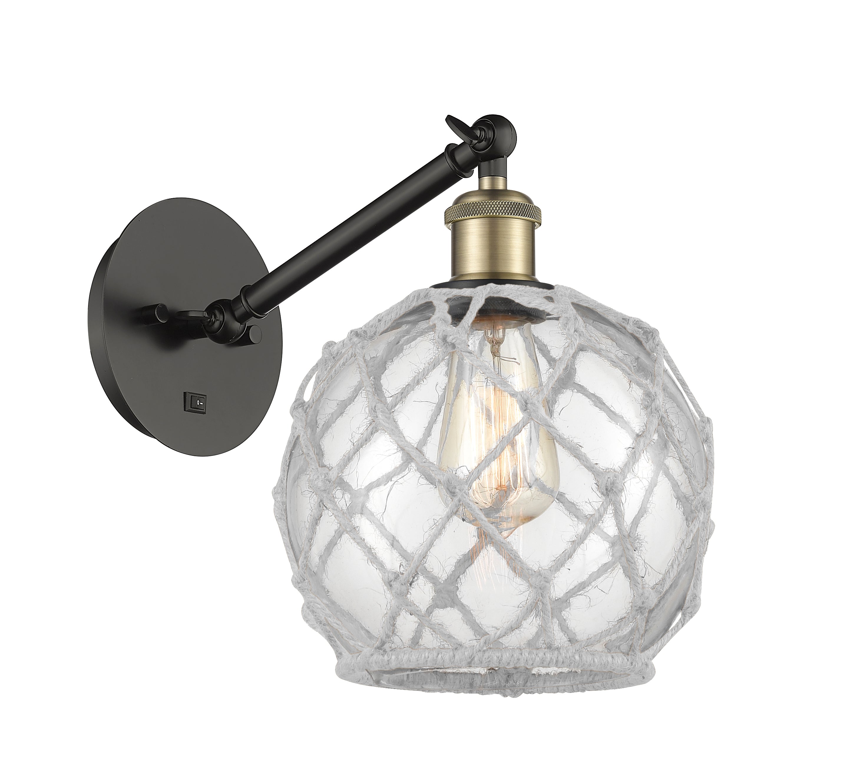Ballston Sconce Cast Brass Steel Glass