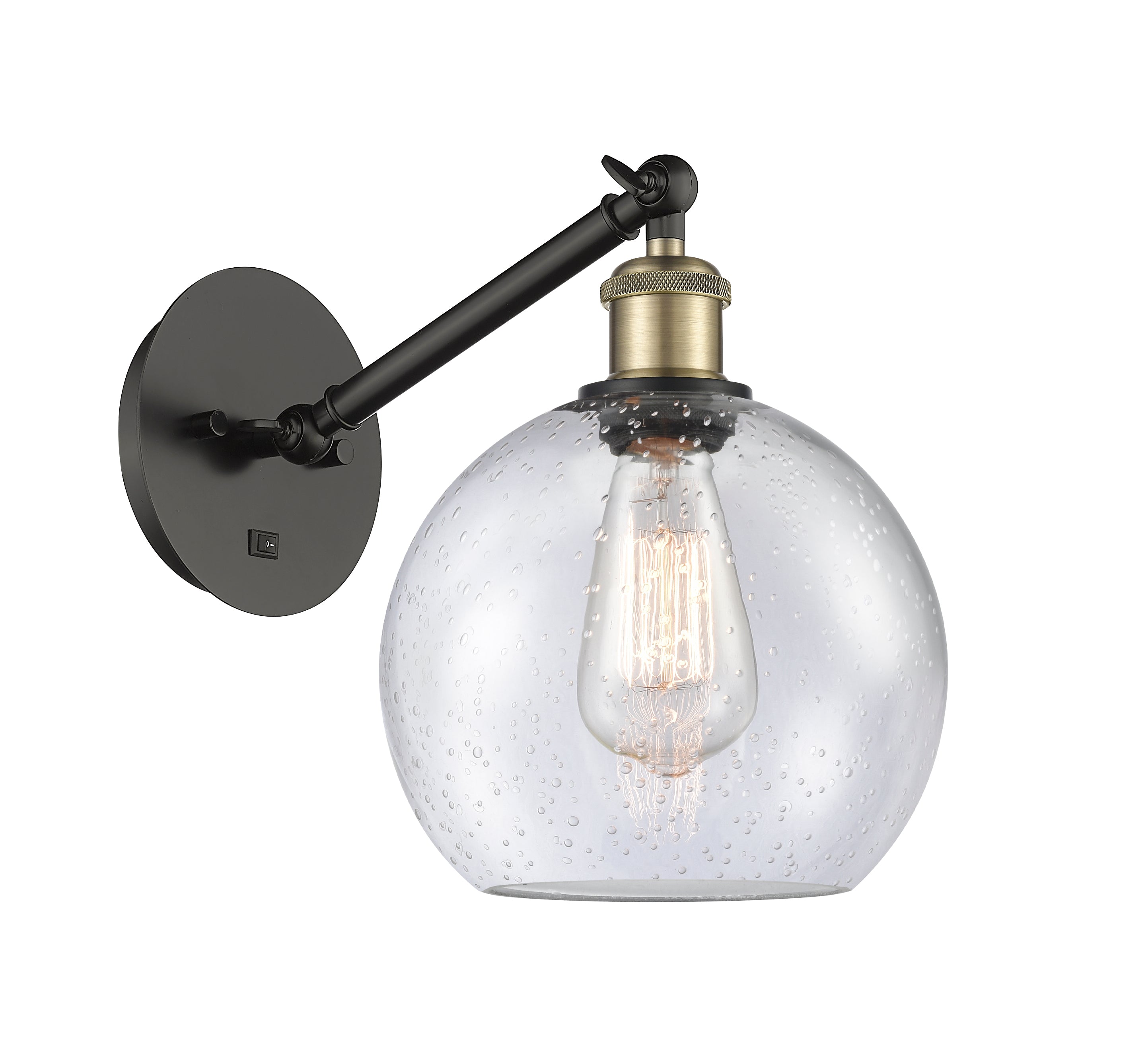 Ballston Sconce Cast Brass Steel Glass