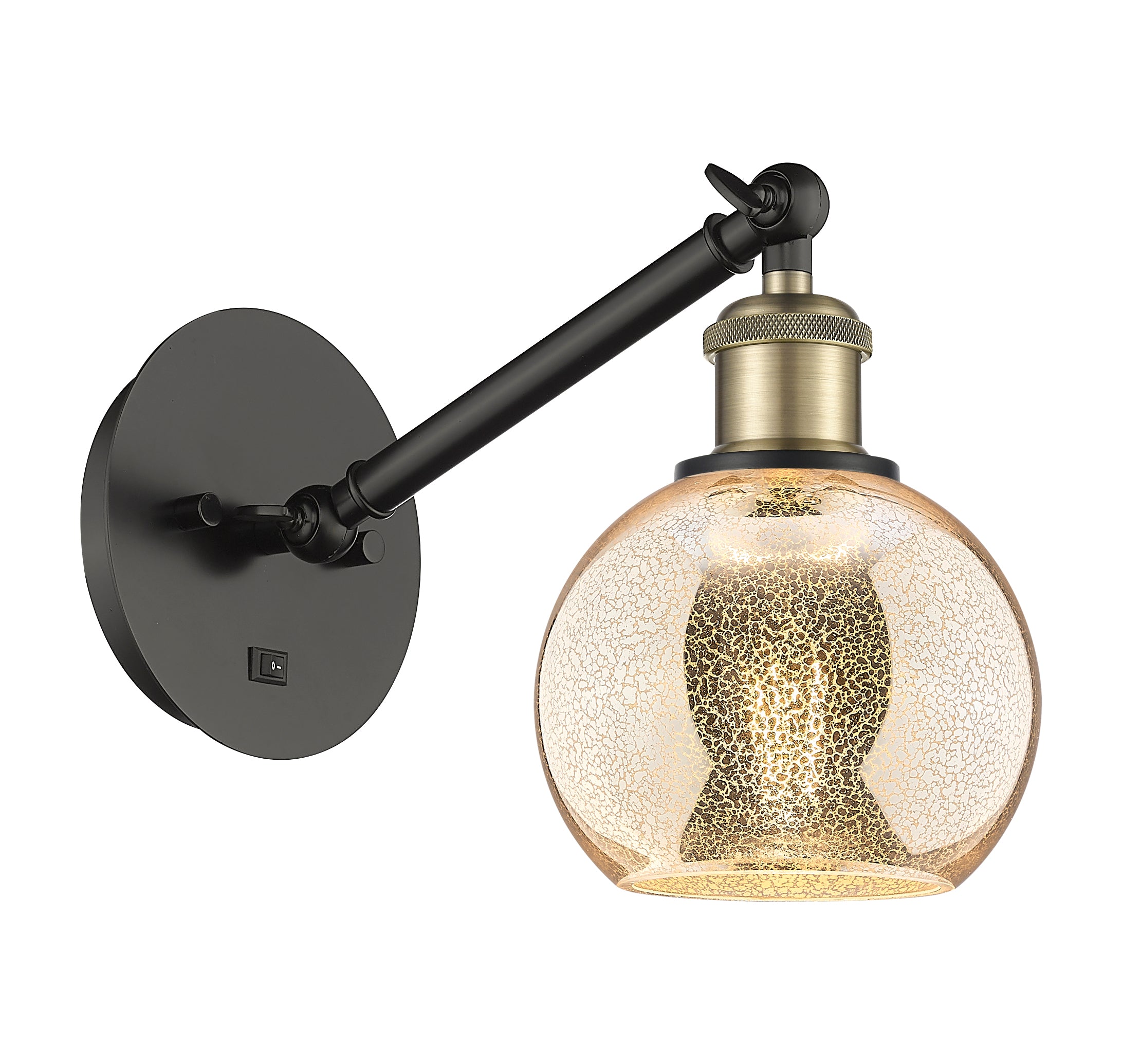 Ballston Sconce Cast Brass Steel Glass