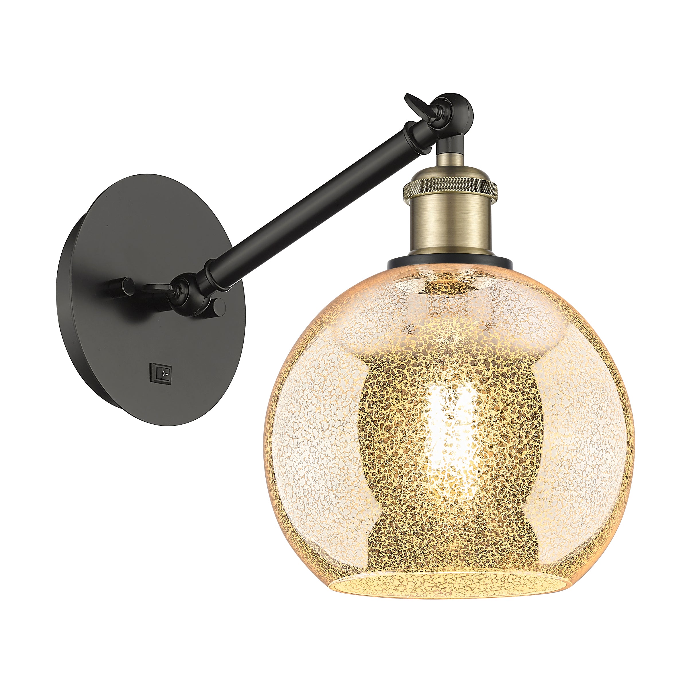 Ballston Sconce Cast Brass Steel Glass