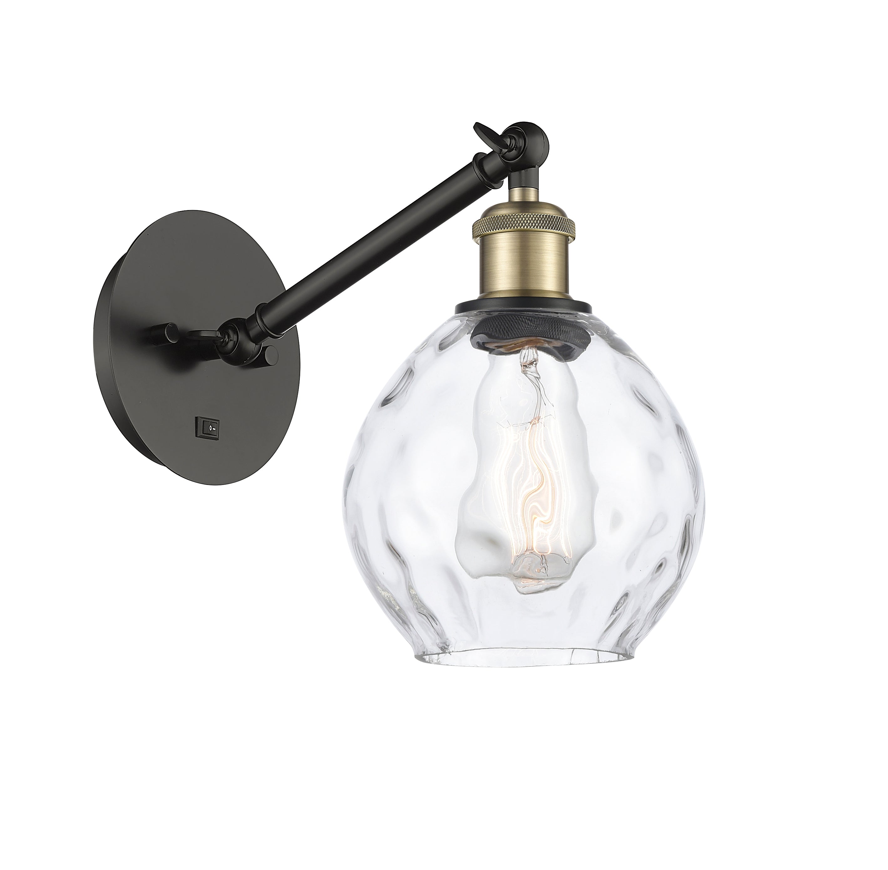 Ballston Sconce Cast Brass Steel Glass
