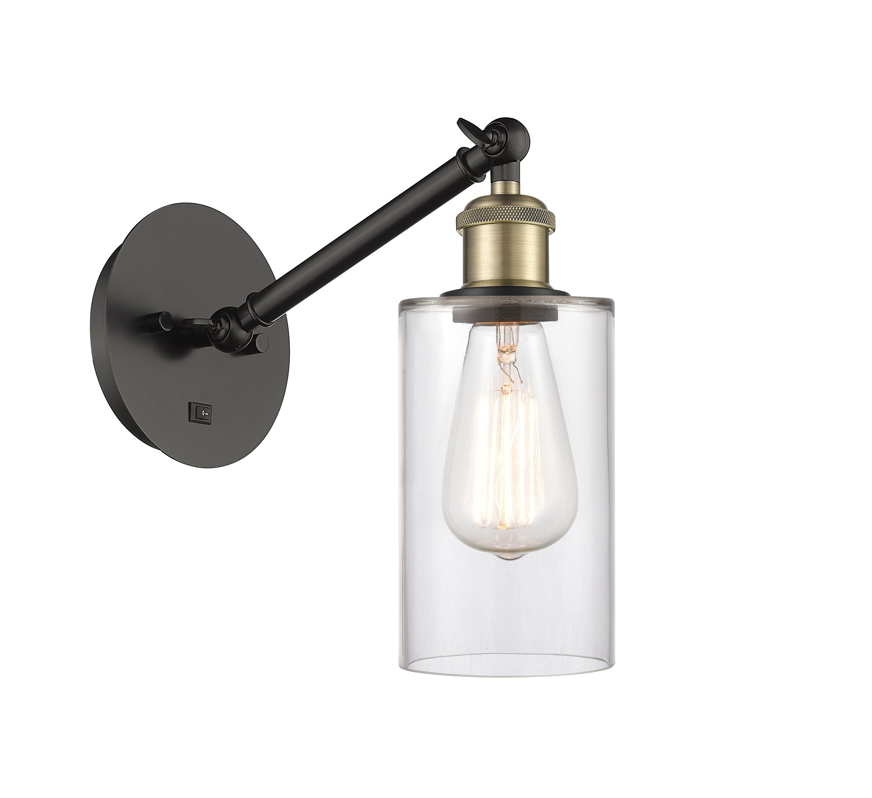 Ballston Sconce Cast Brass Steel Glass