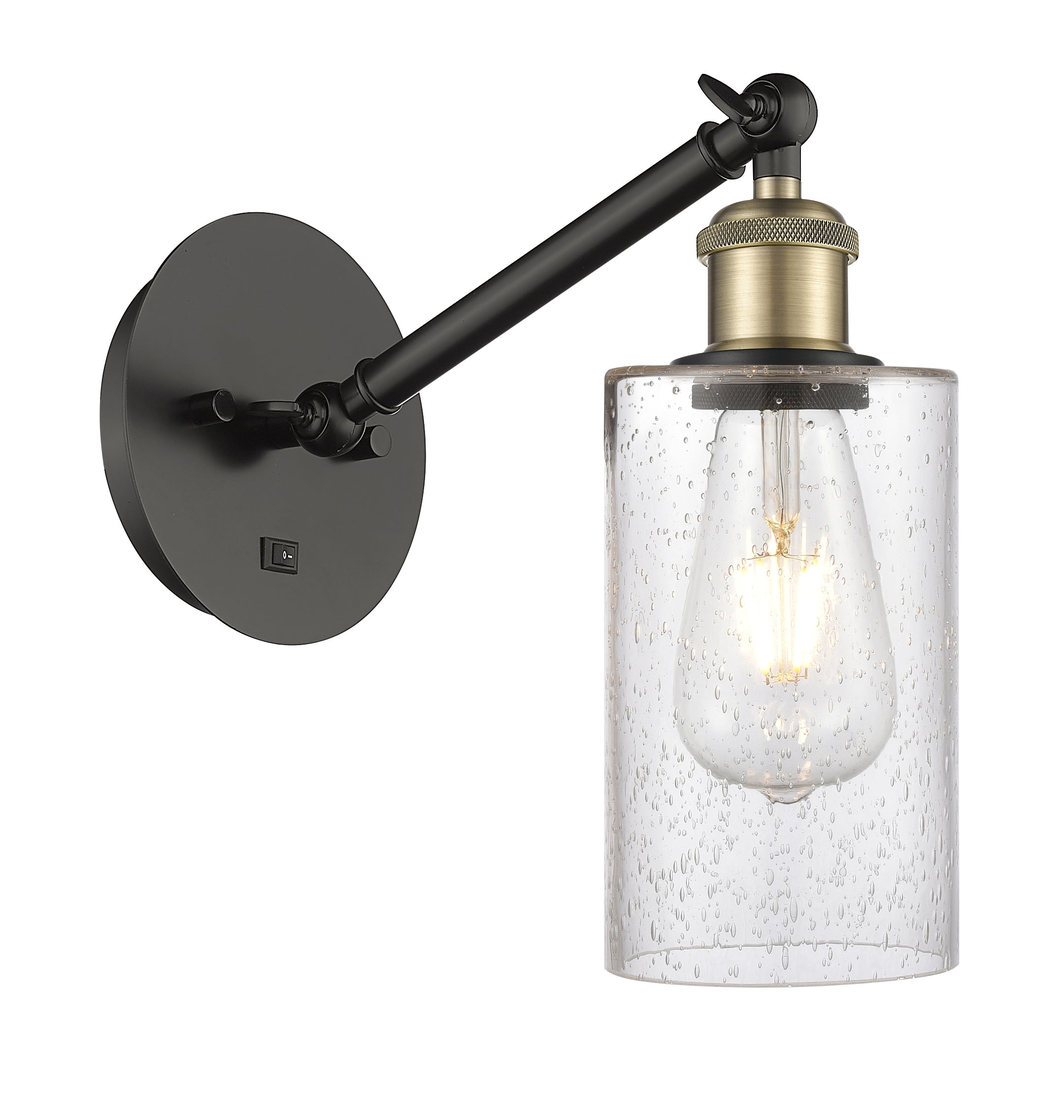Ballston Sconce Cast Brass Steel Glass
