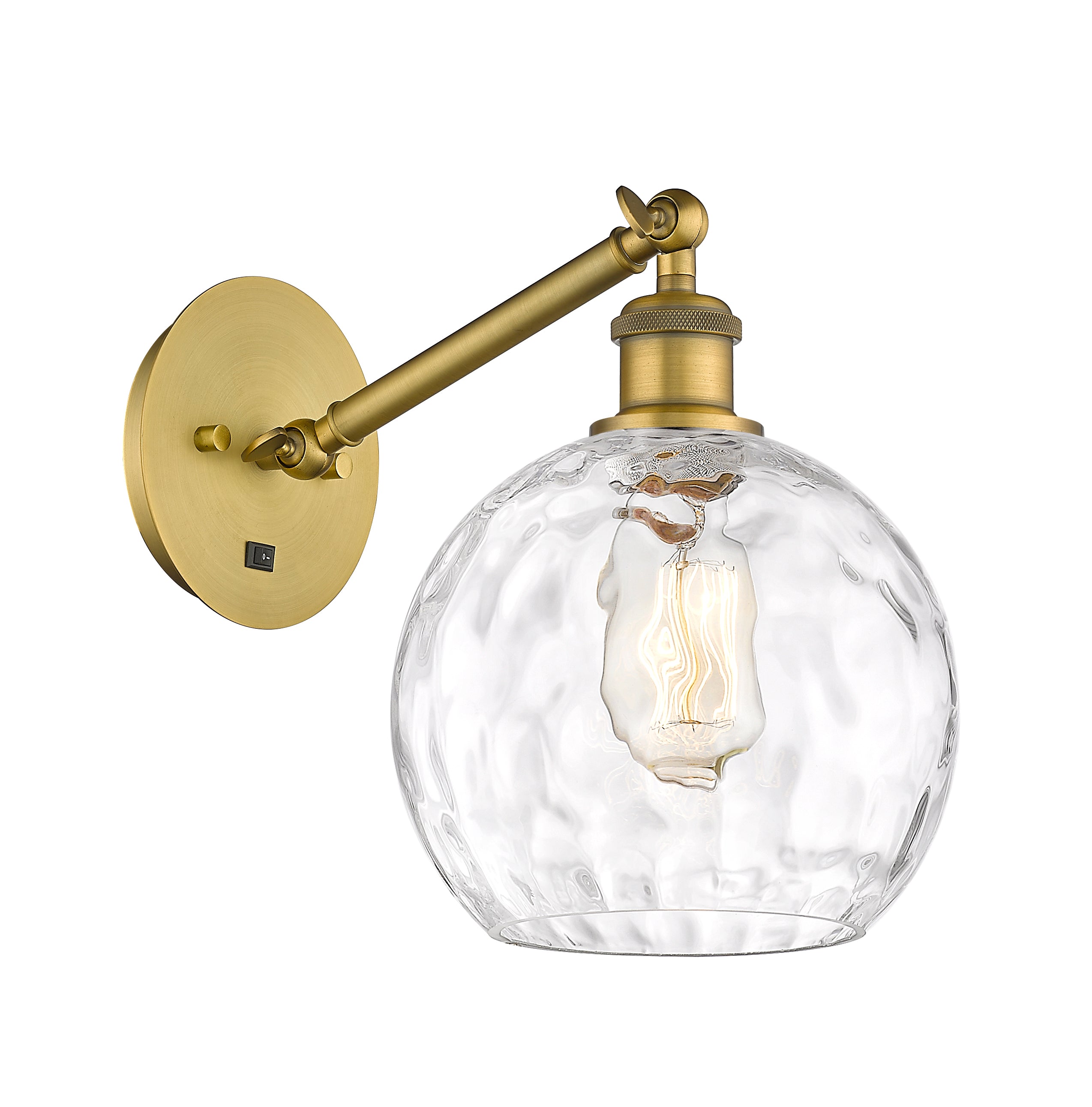 Ballston Sconce Cast Brass Glass Steel