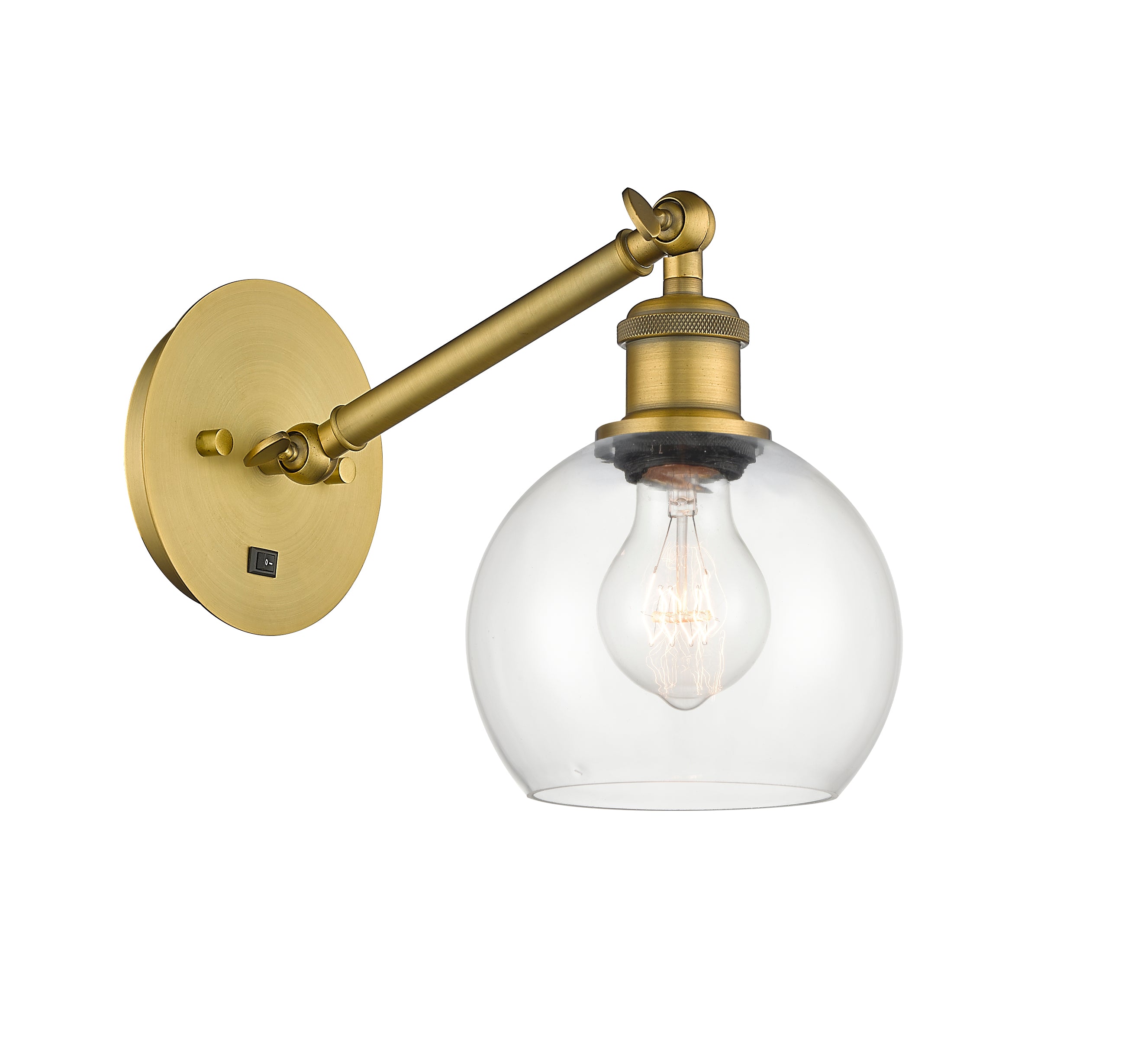 Ballston Sconce Cast Brass Steel Glass