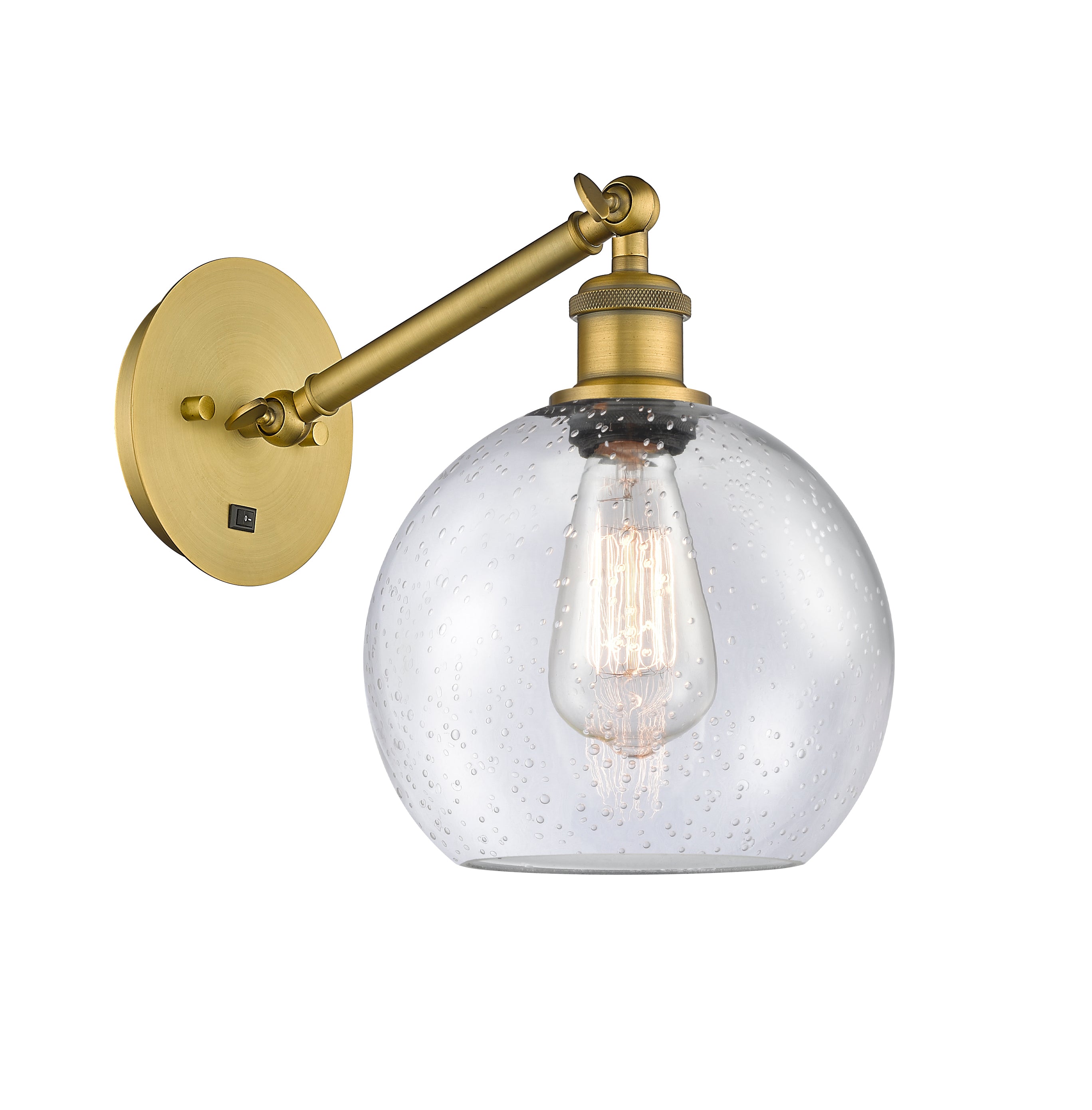 Ballston Sconce Cast Brass Steel Glass