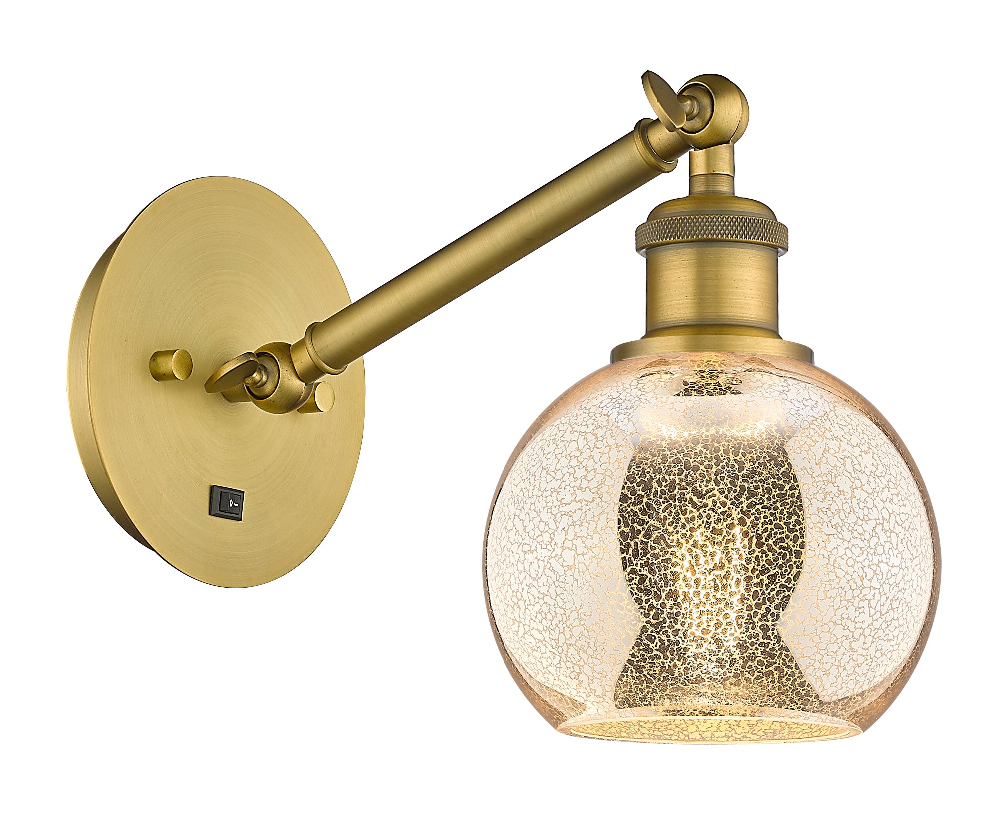 Ballston Sconce Cast Brass Steel Glass