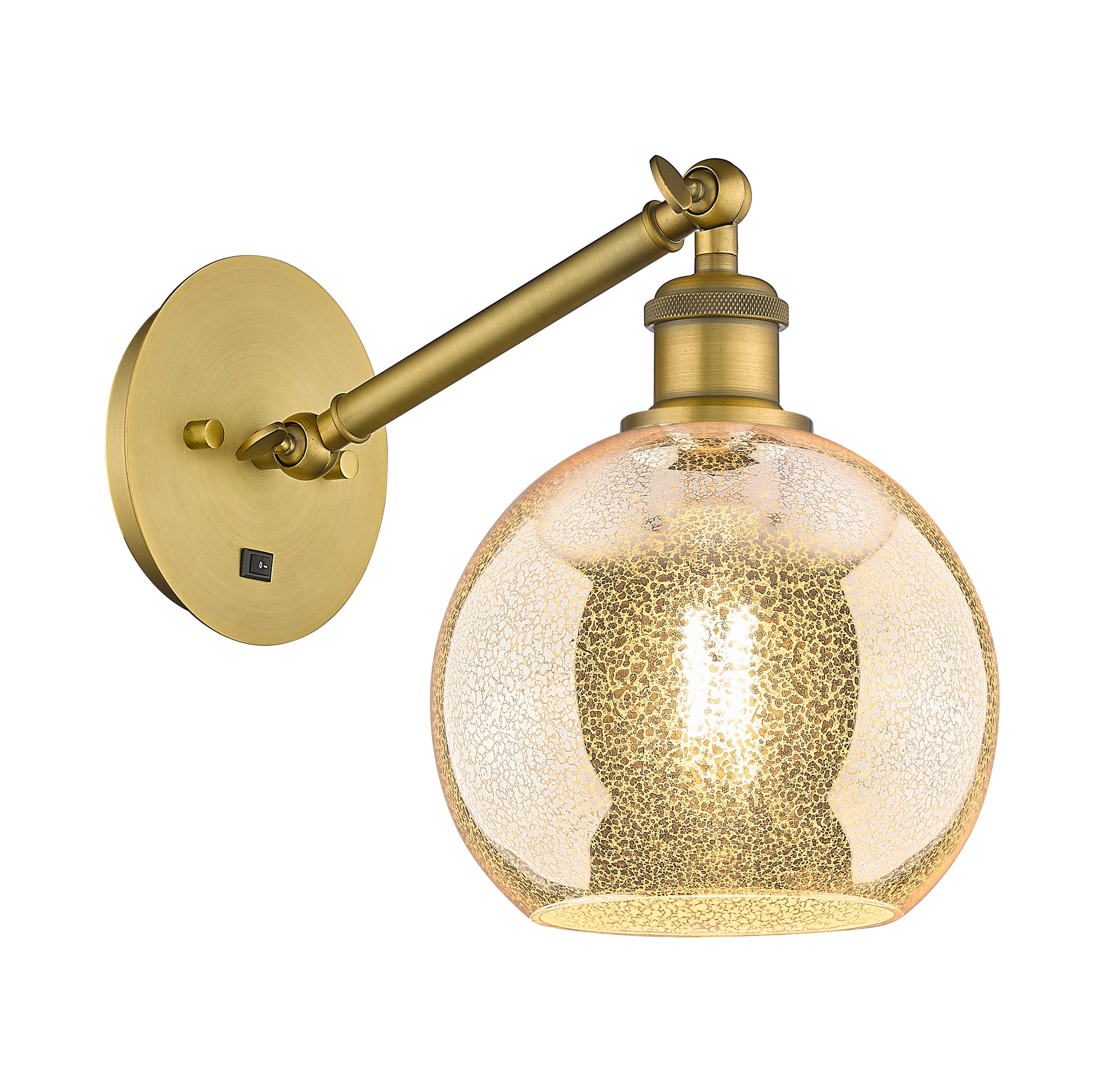 Ballston Sconce Cast Brass Steel Glass