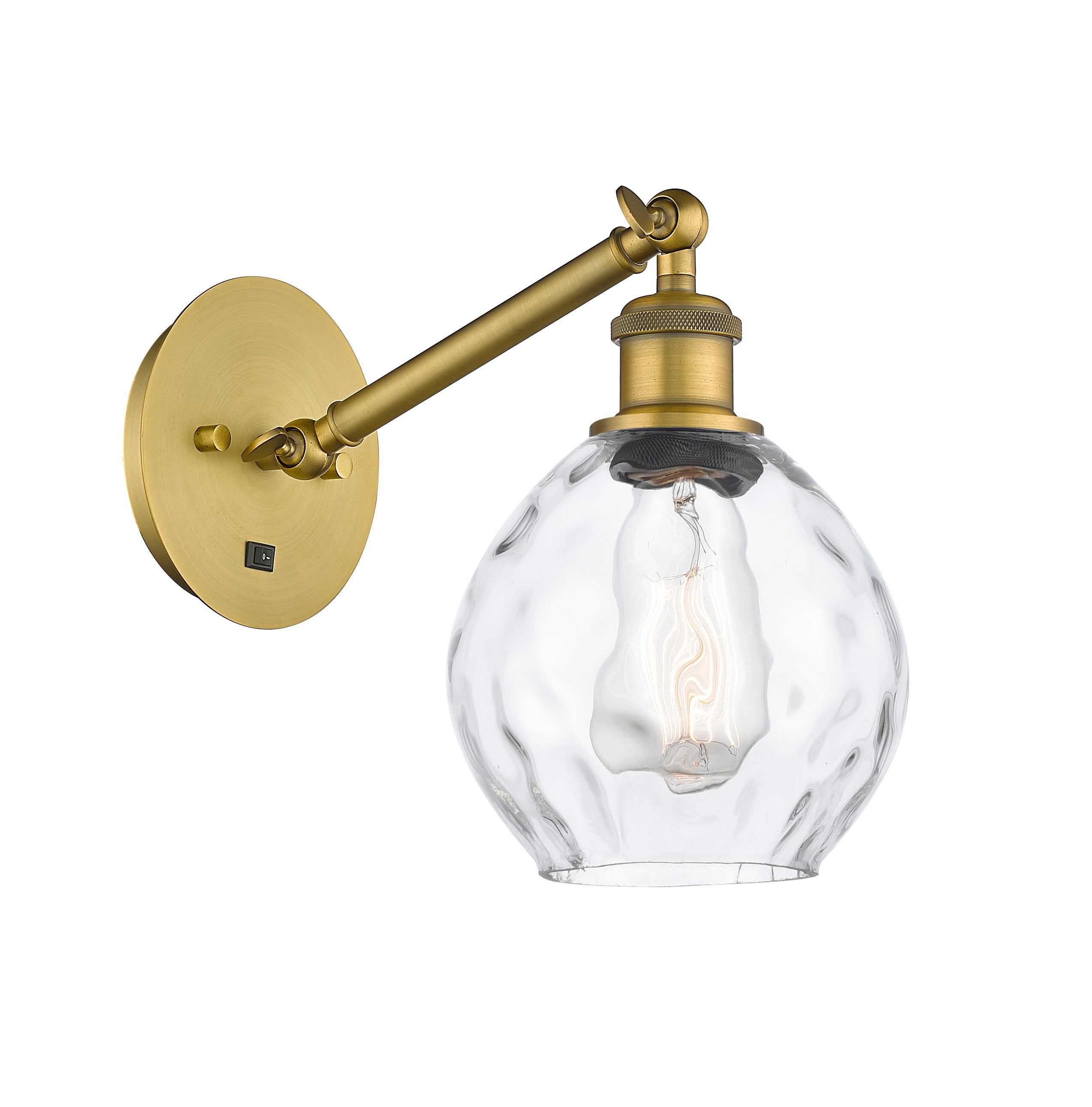 Ballston Sconce Cast Brass Steel Glass