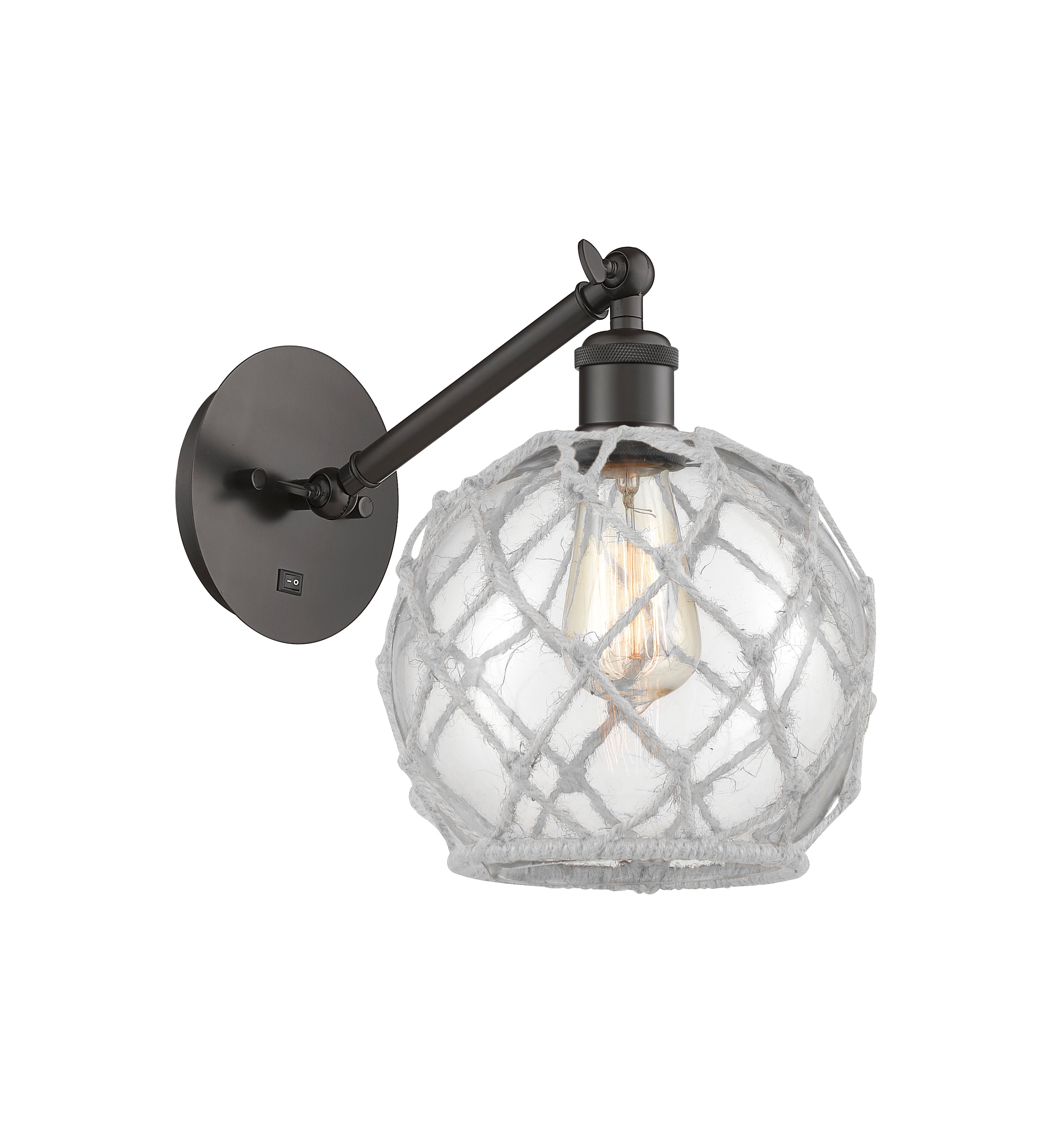 Ballston Sconce Cast Brass Steel Glass