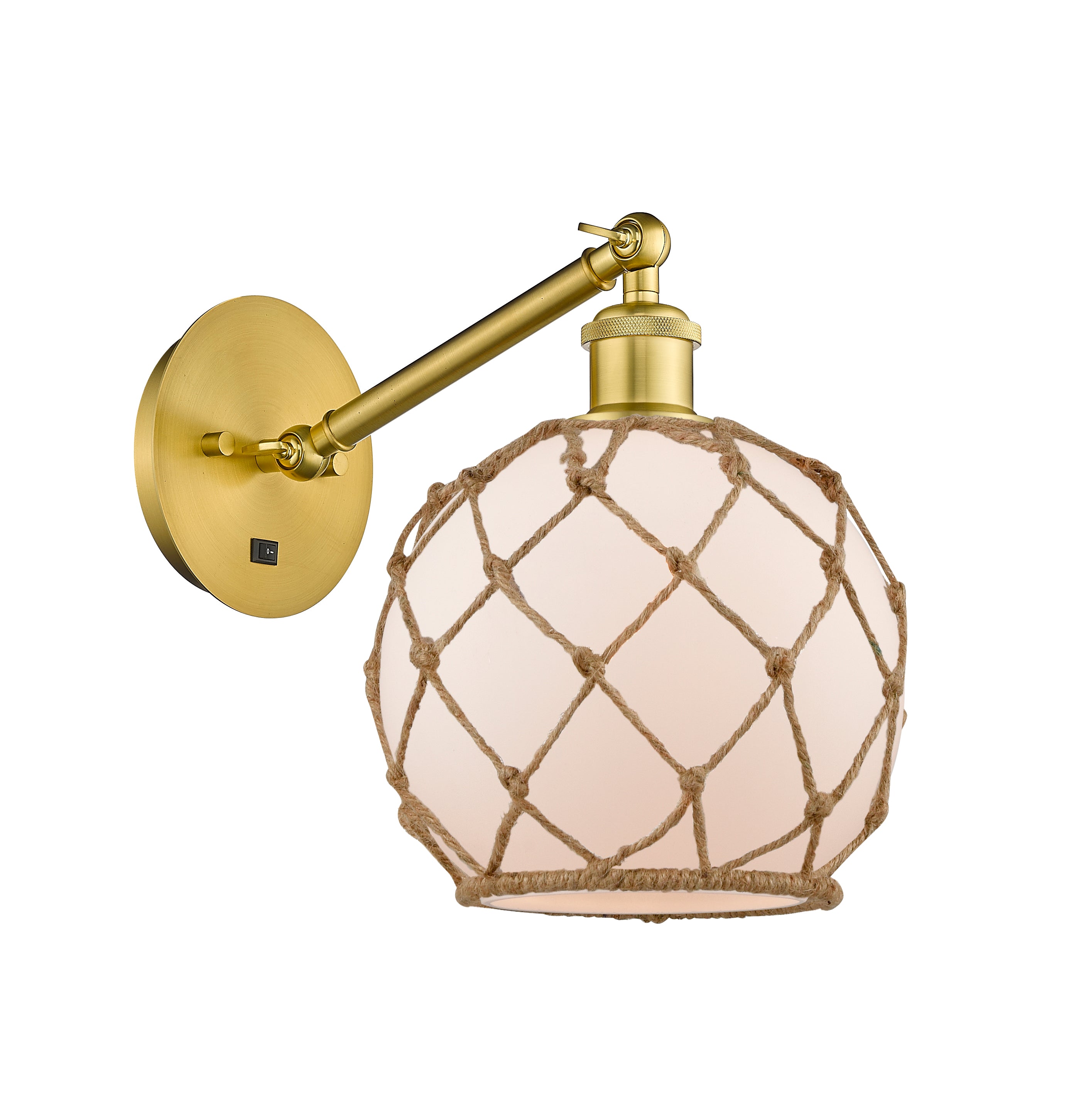 Ballston Sconce Cast Brass Steel Glass