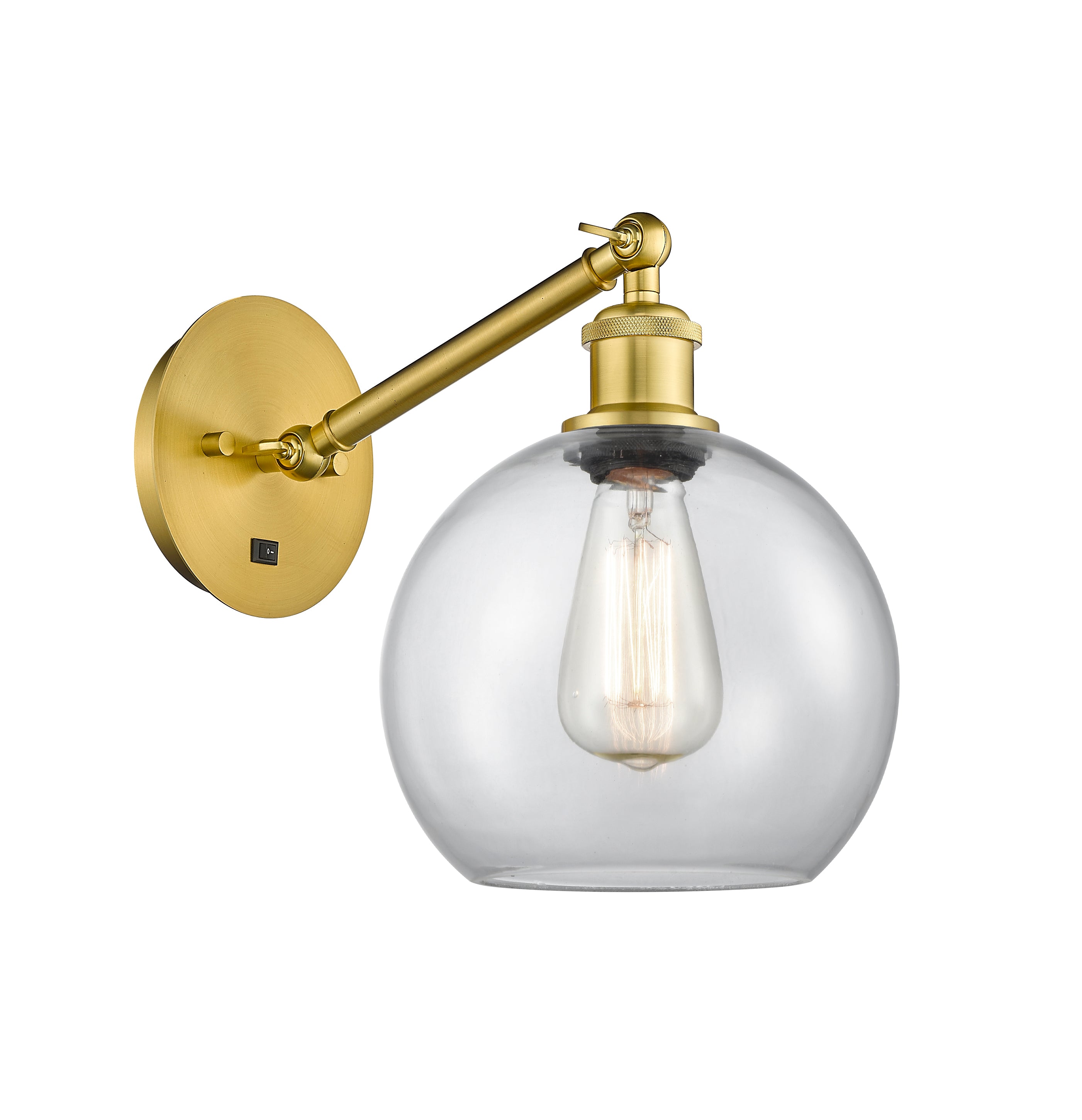 Ballston Sconce Cast Brass Steel Glass