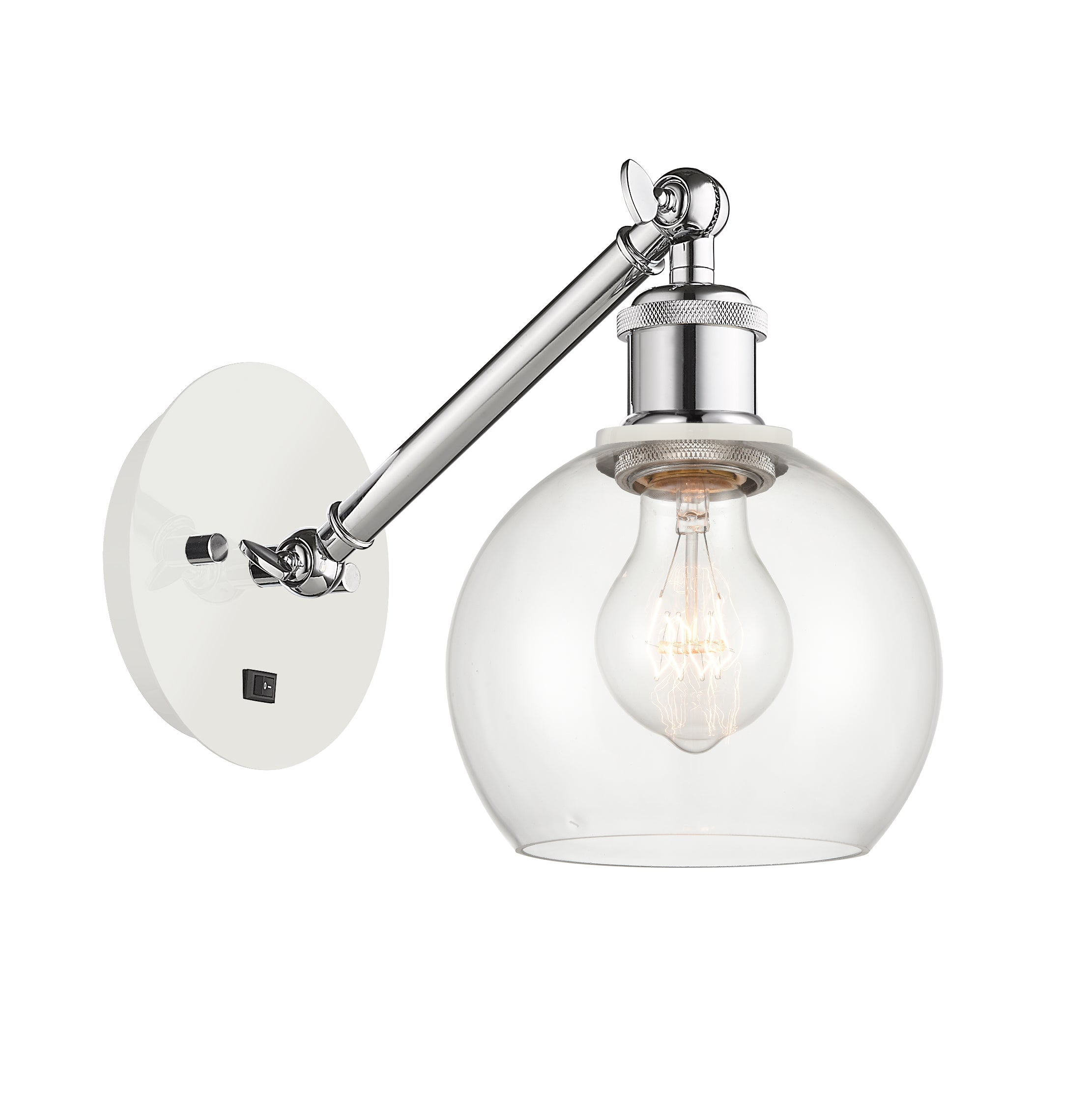 Ballston Sconce Cast Brass Steel Glass