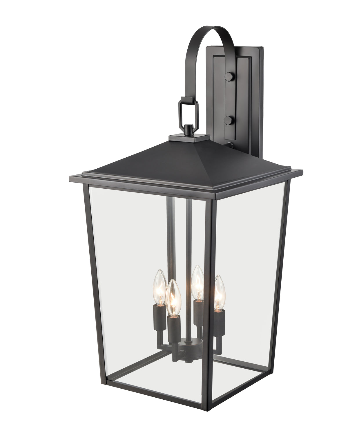13'' Fetterton Powder Coated Black 4 Light Wall Sconce
