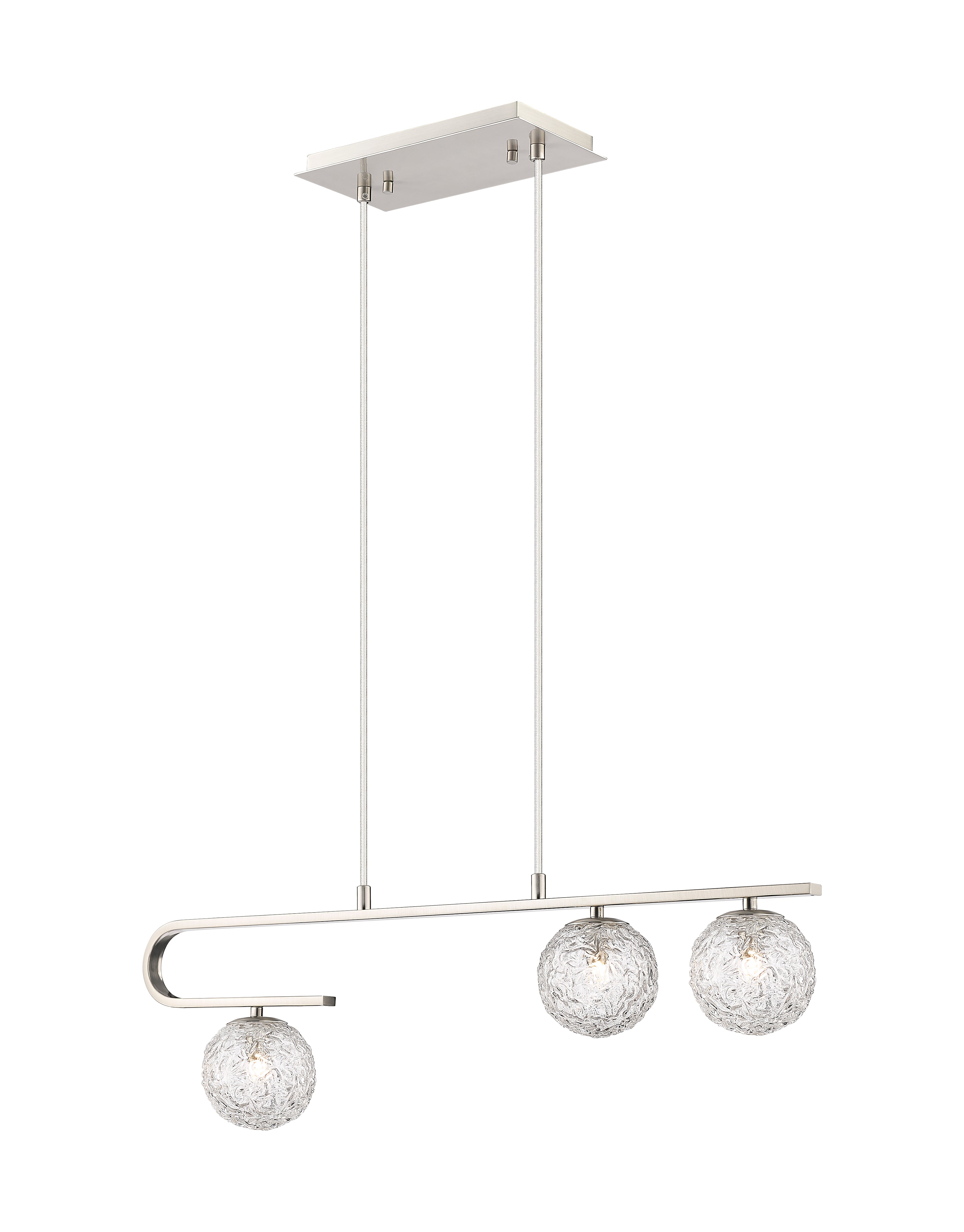 Downtown Urban Island Light Glass Steel Dimmable
