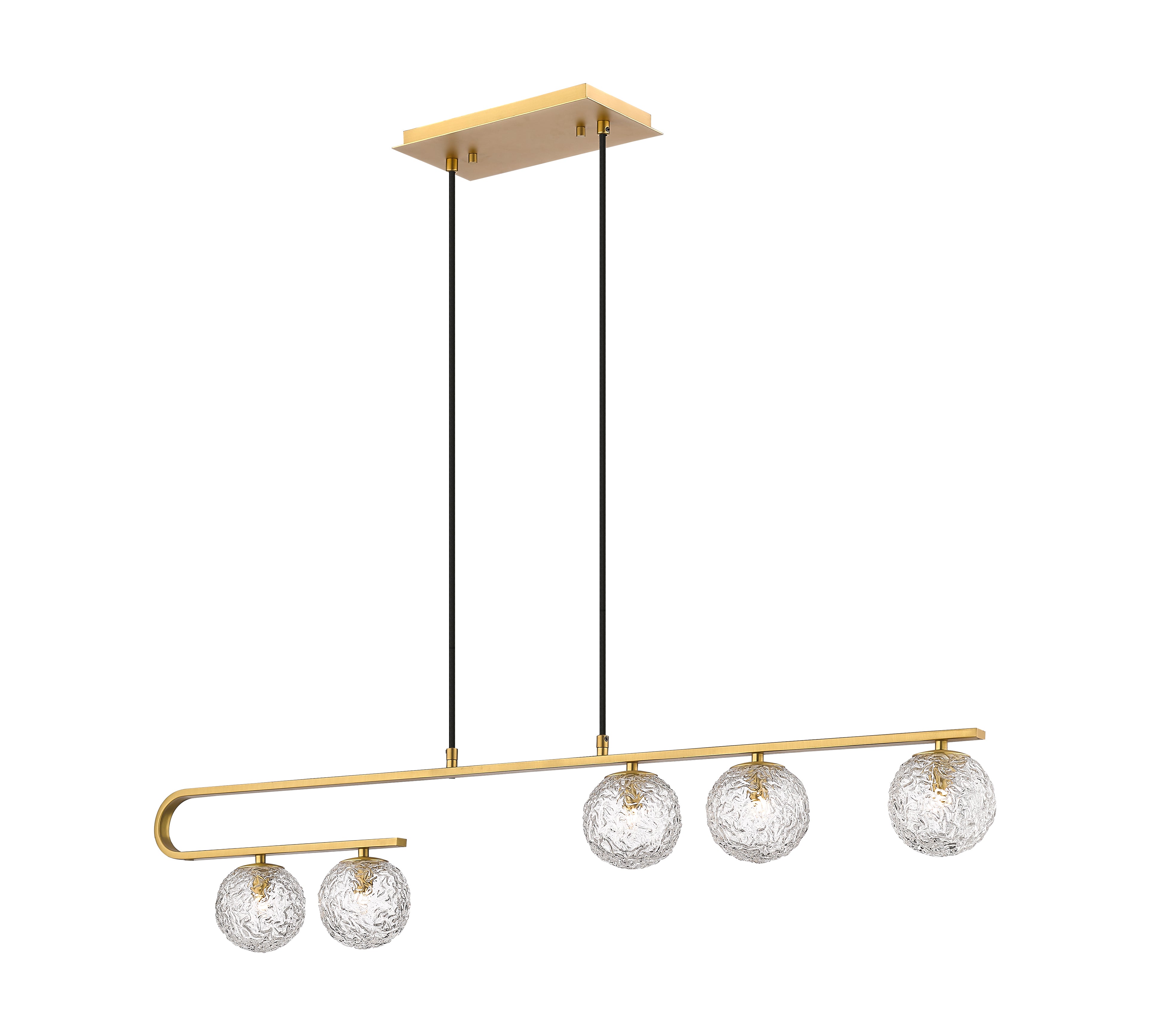 Downtown Urban Island Light Glass Steel