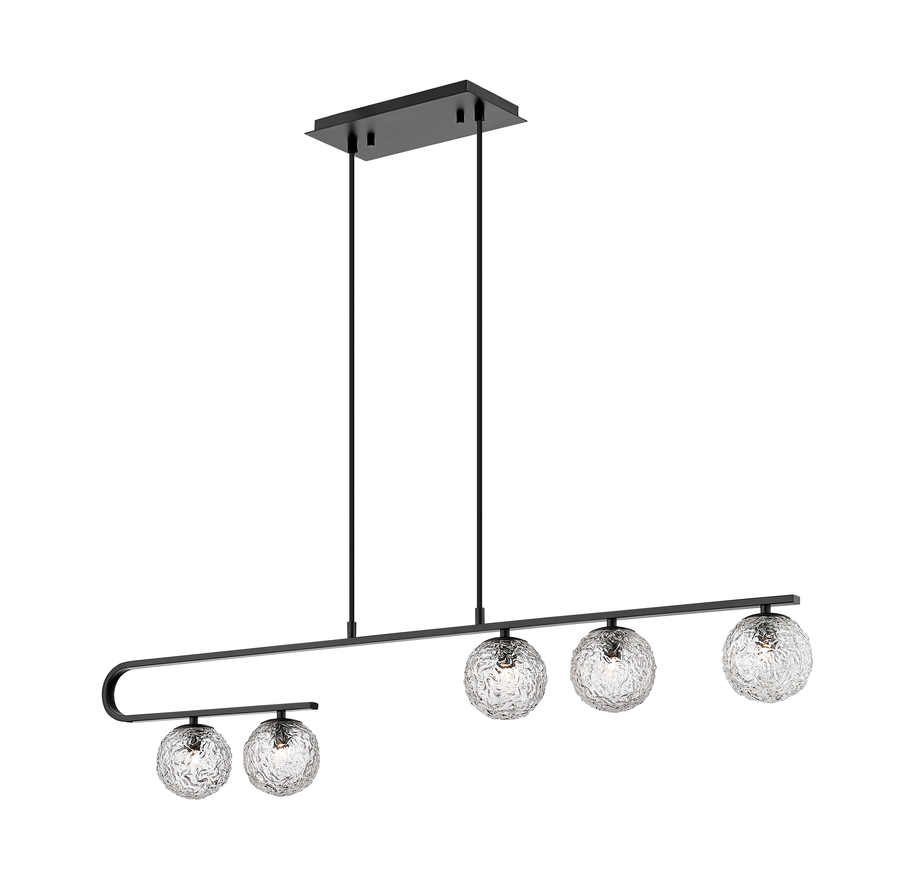 Downtown Urban Island Light Glass Steel