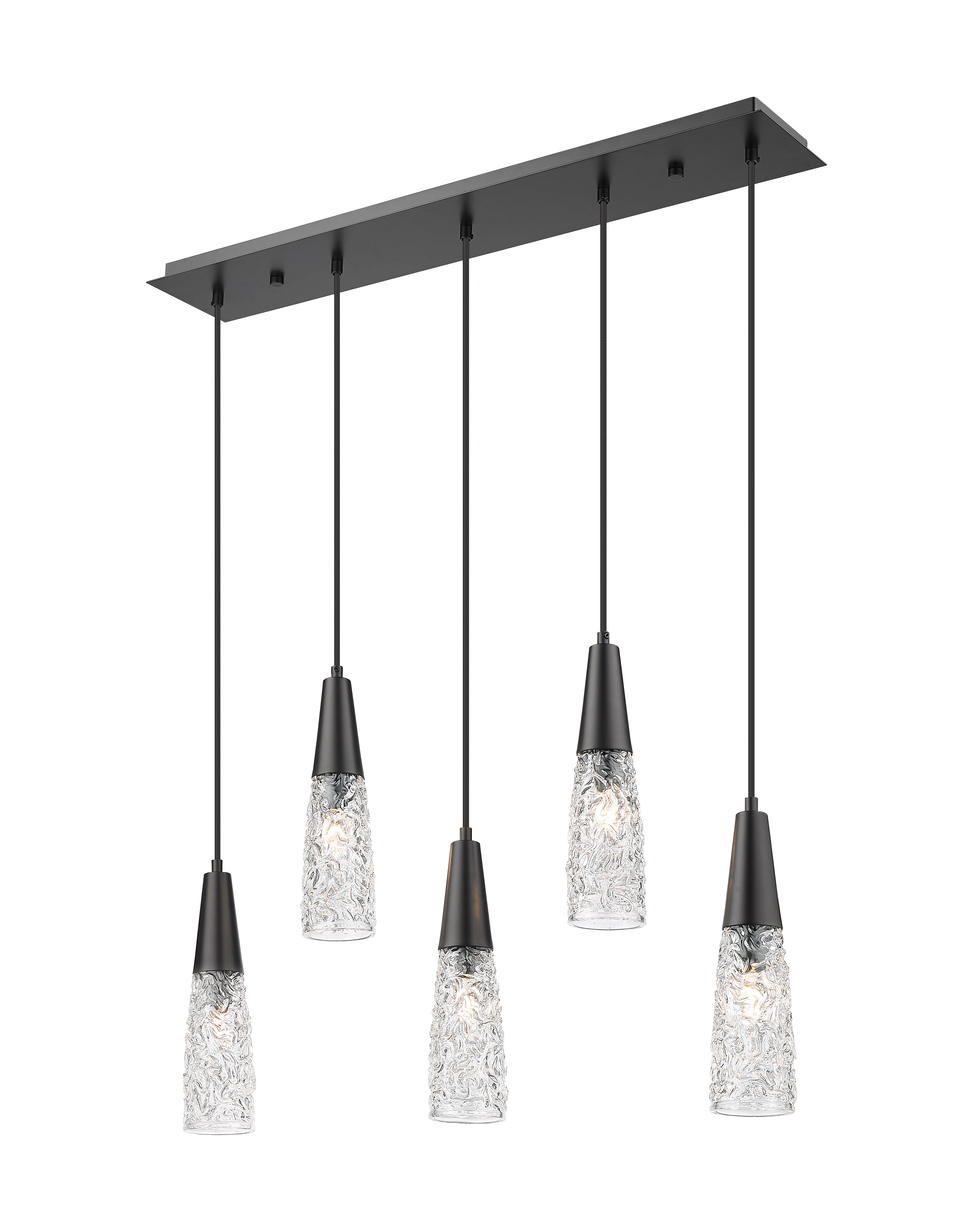 Downtown Urban Island Light Steel Glass